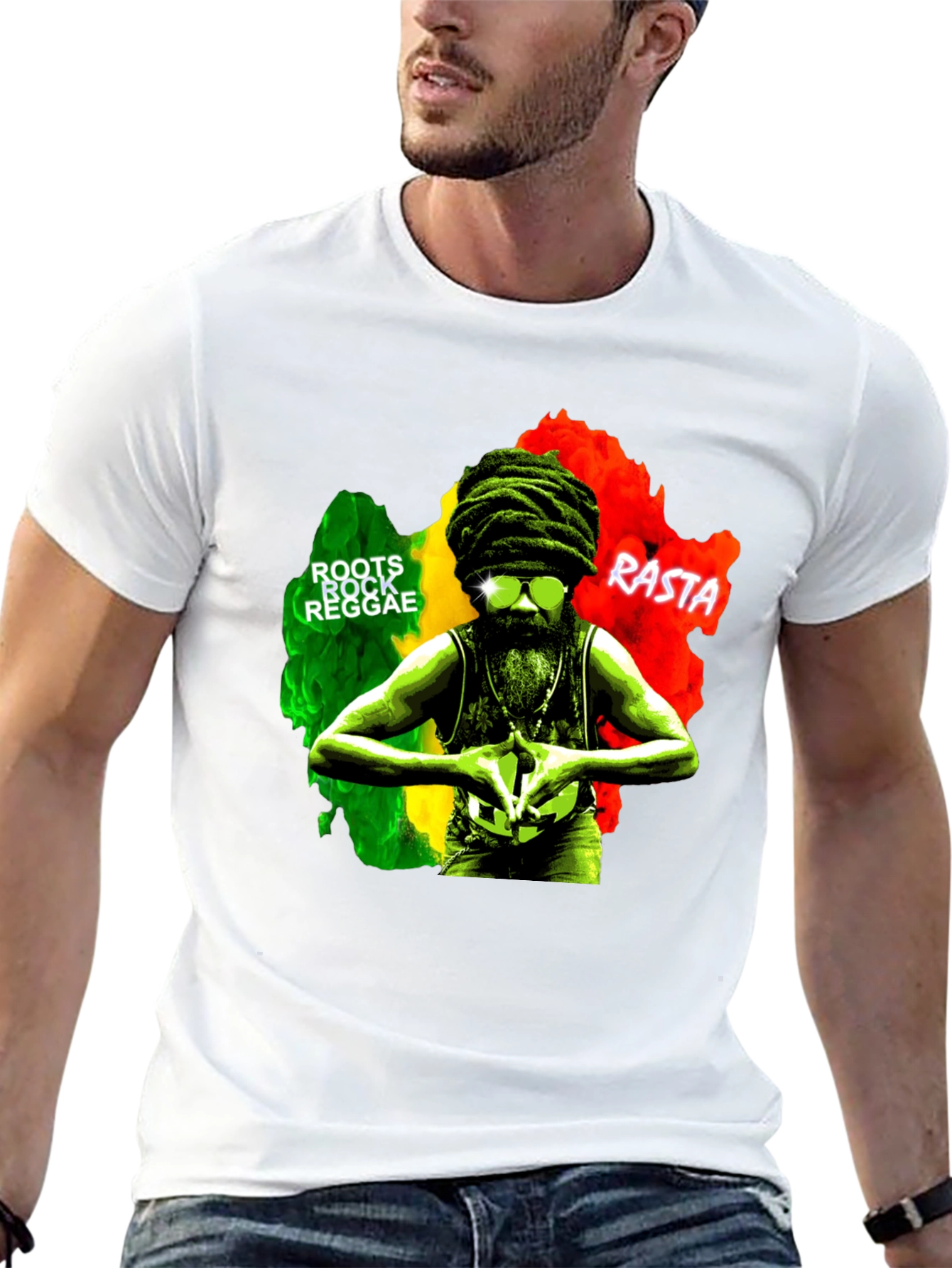 Rasta Roots Reggae T-Shirt - Black