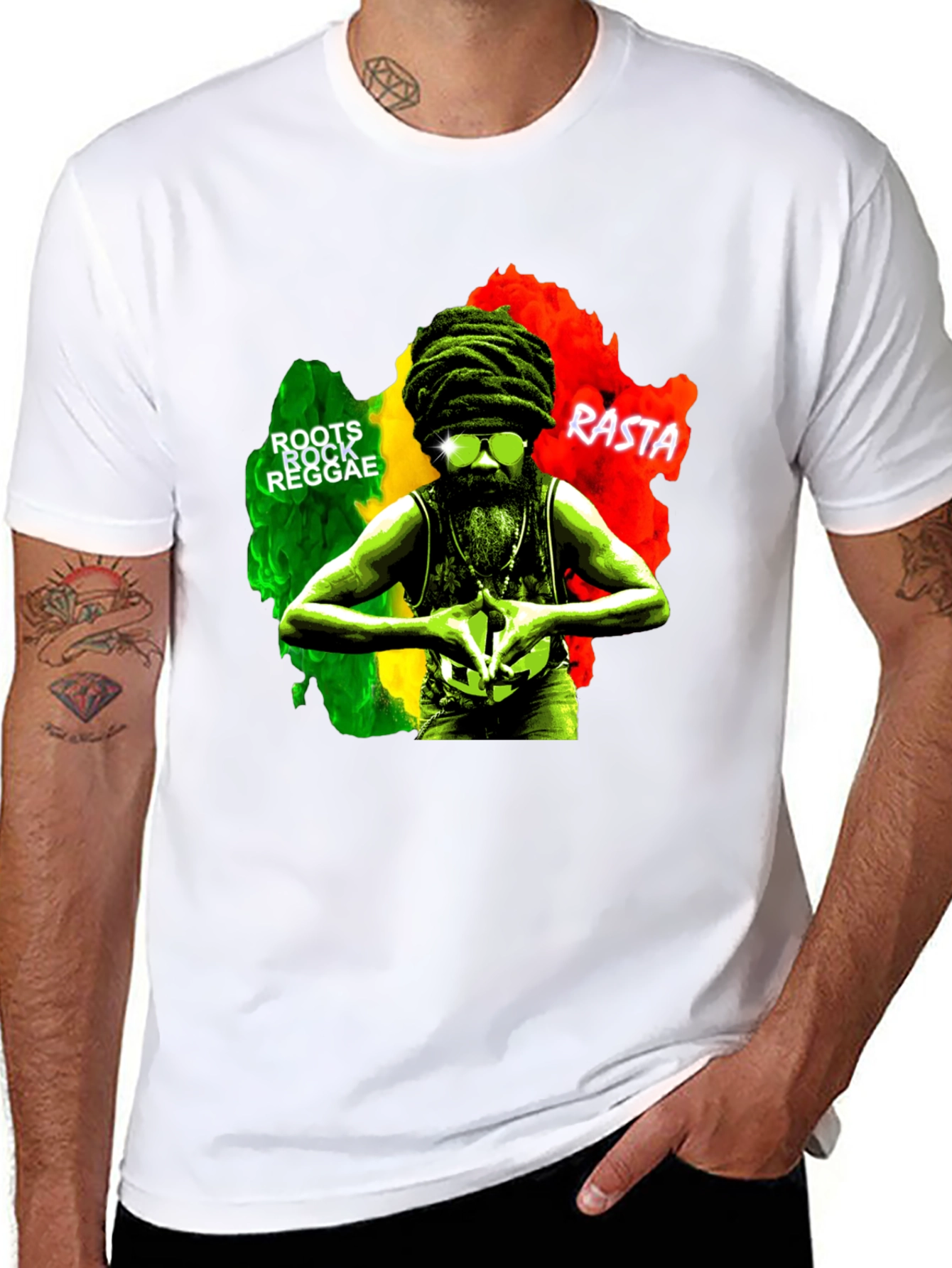 Rasta Roots Reggae T-Shirt - Black