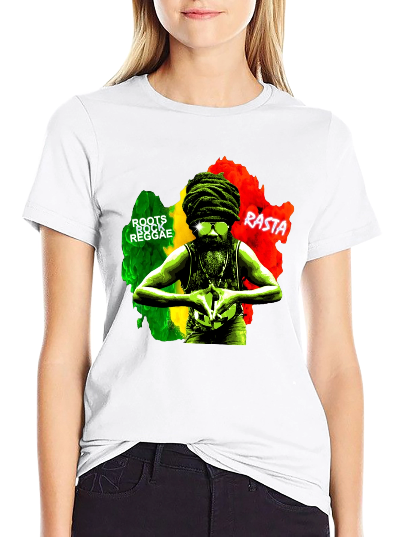 Rasta Roots Reggae T-Shirt - Black