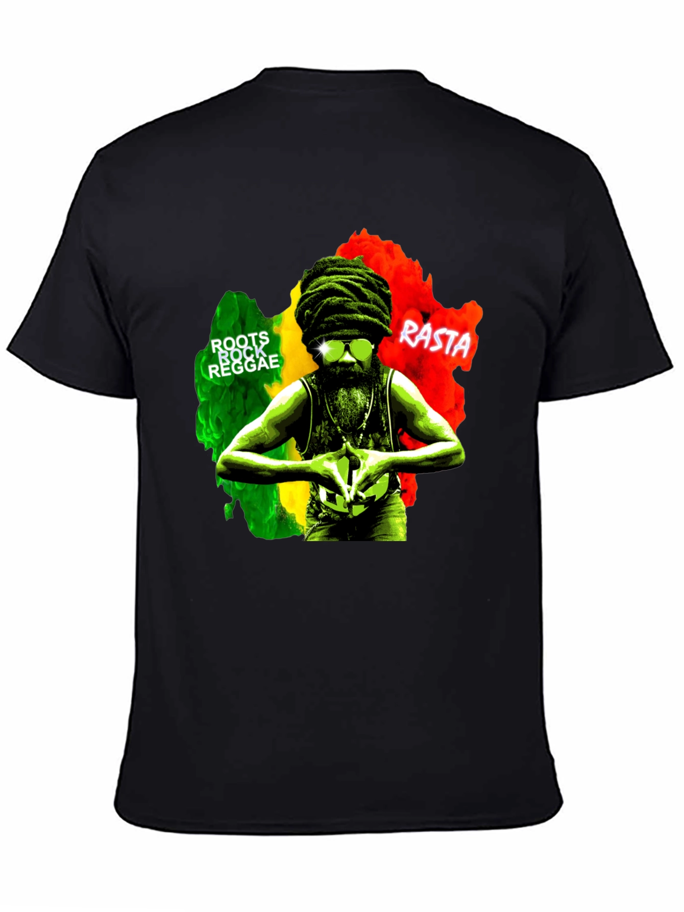 Rasta Roots Reggae T-Shirt - Black
