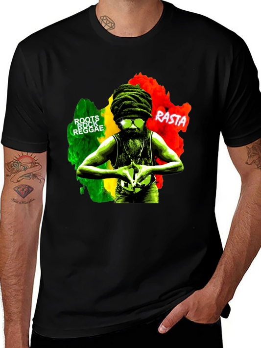Rasta Roots Reggae T-Shirt - Black