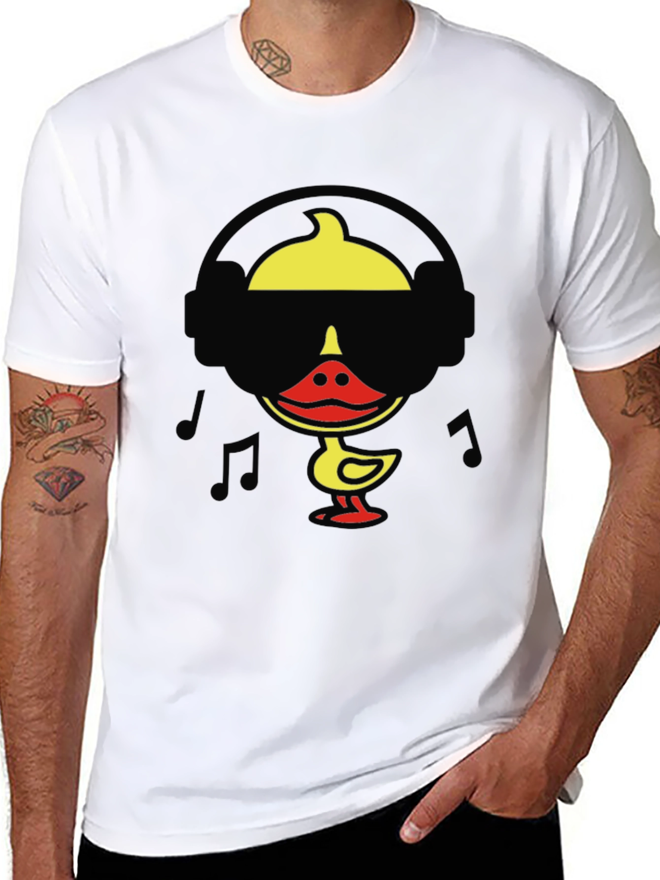 Cool Duck DJ Graphic Tee - Black