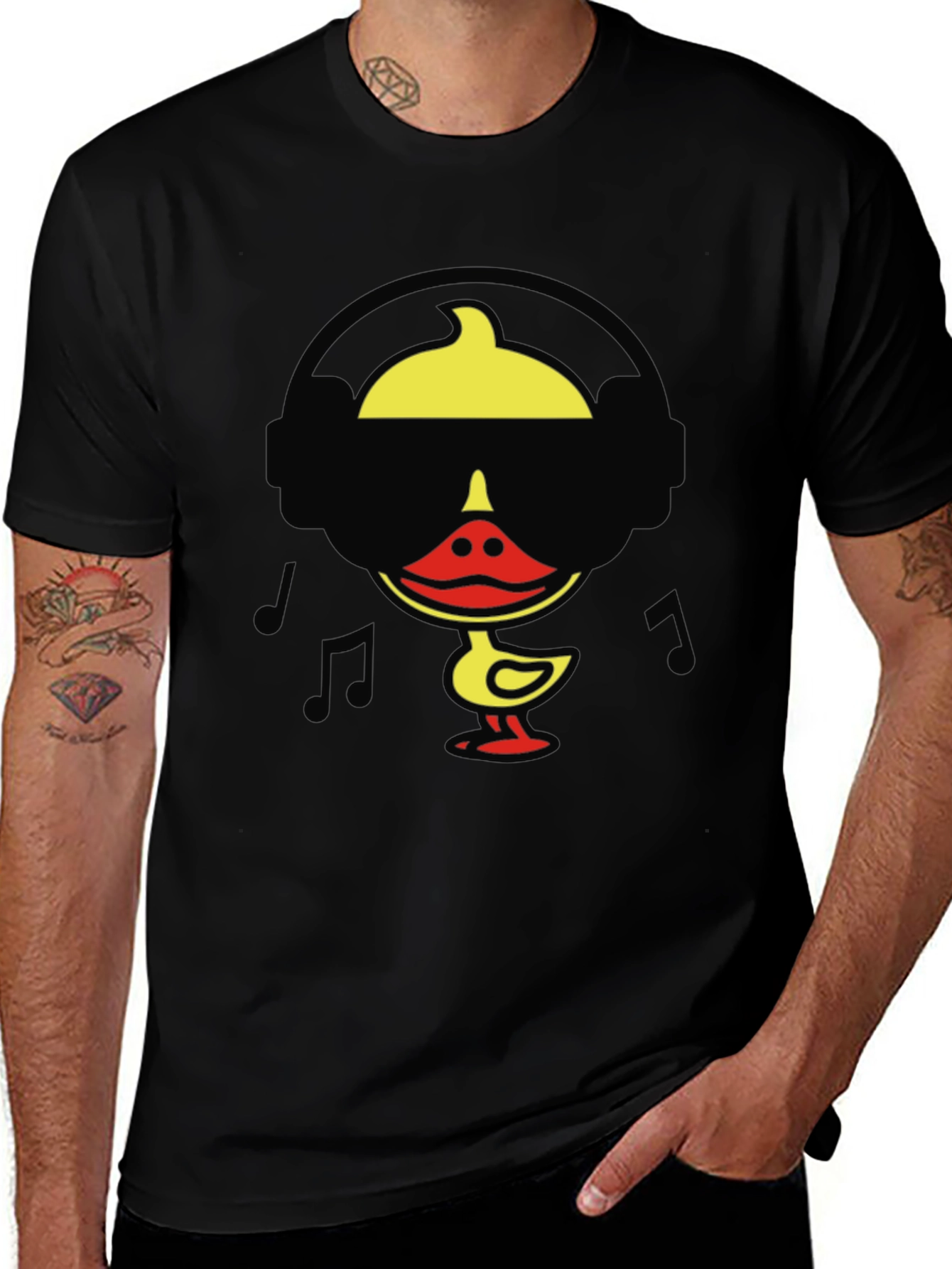 Cool Duck DJ Graphic Tee - Black