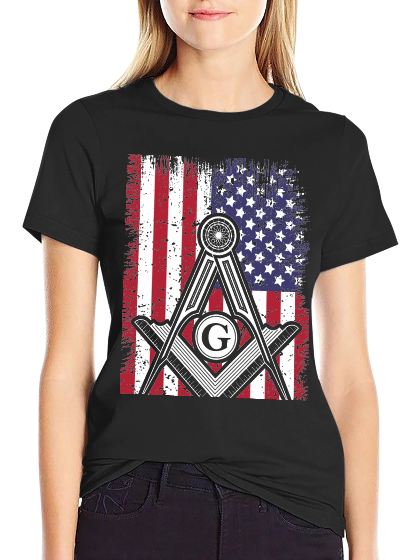 Masonic USA Flag T-Shirt