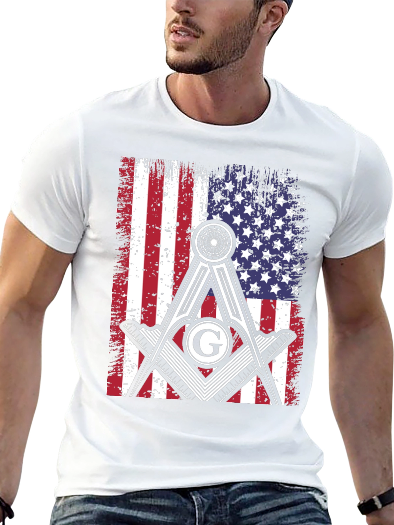 Masonic USA Flag T-Shirt