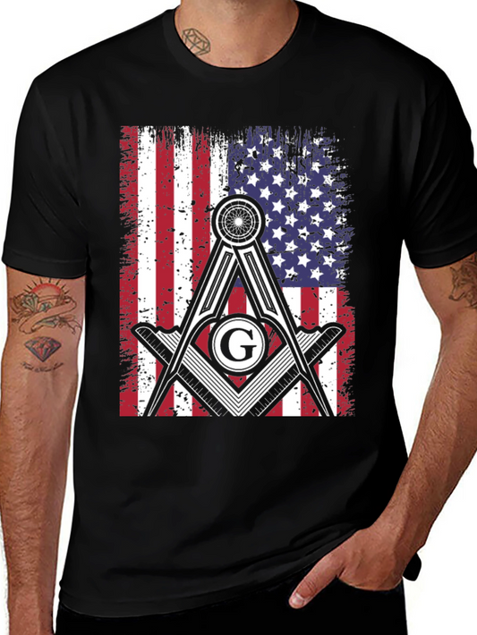 Masonic USA Flag T-Shirt