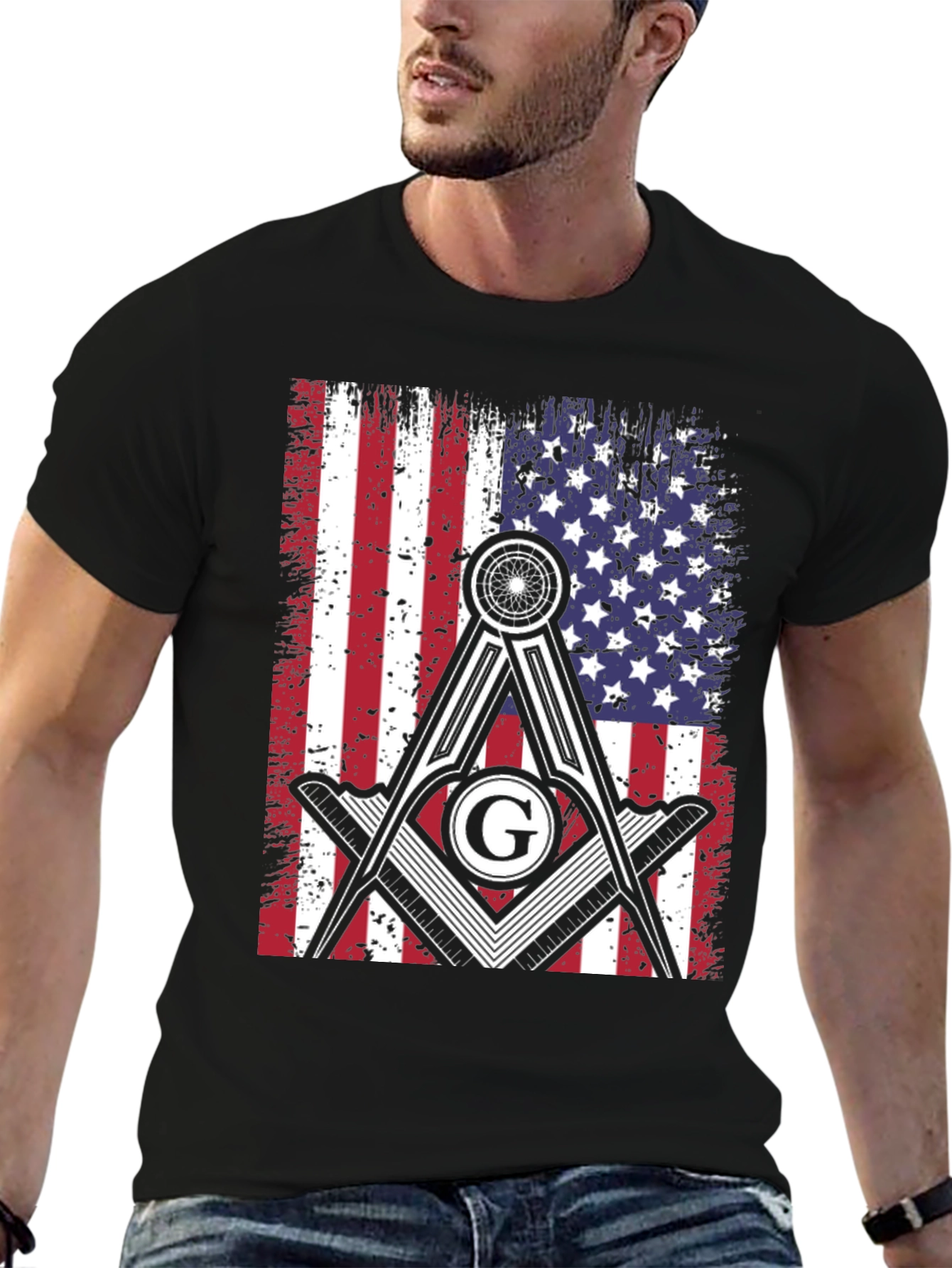 Masonic USA Flag T-Shirt