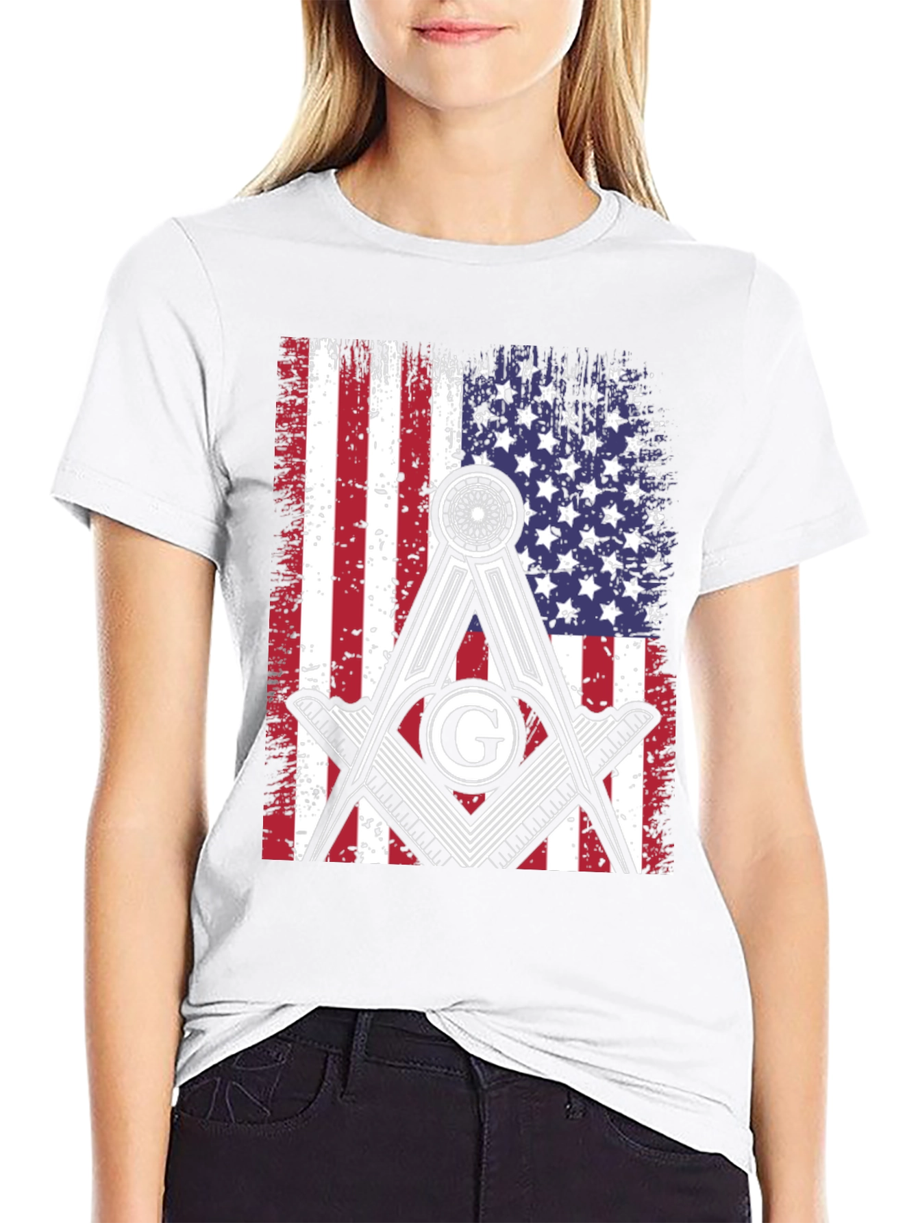 Masonic USA Flag T-Shirt