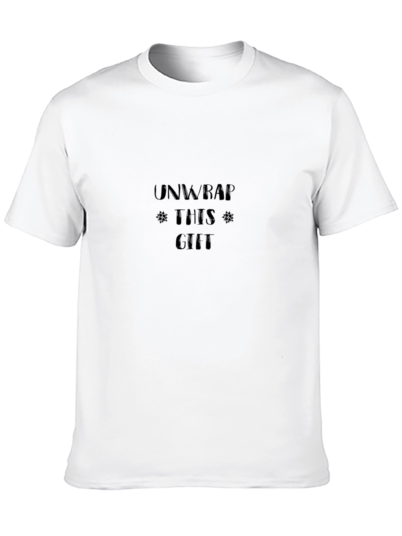 Unwrap This Gift Black Tee - Festive Holiday Style