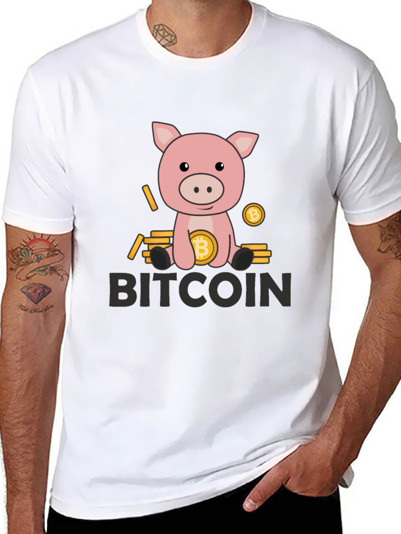 Bitcoin Piggy Bank Tee - Crypto Currency T-Shirt