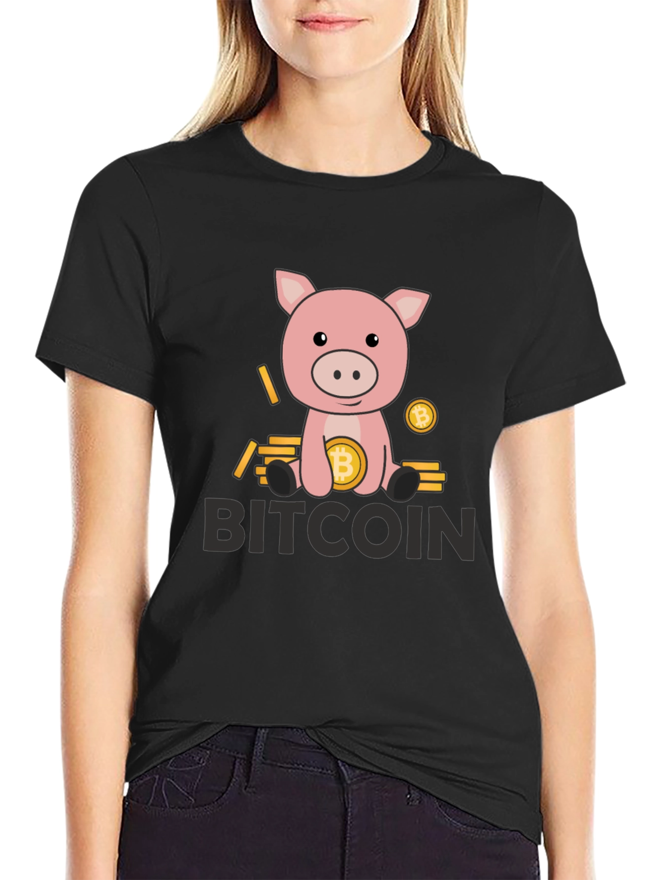 Bitcoin Piggy Bank Tee - Crypto Currency T-Shirt