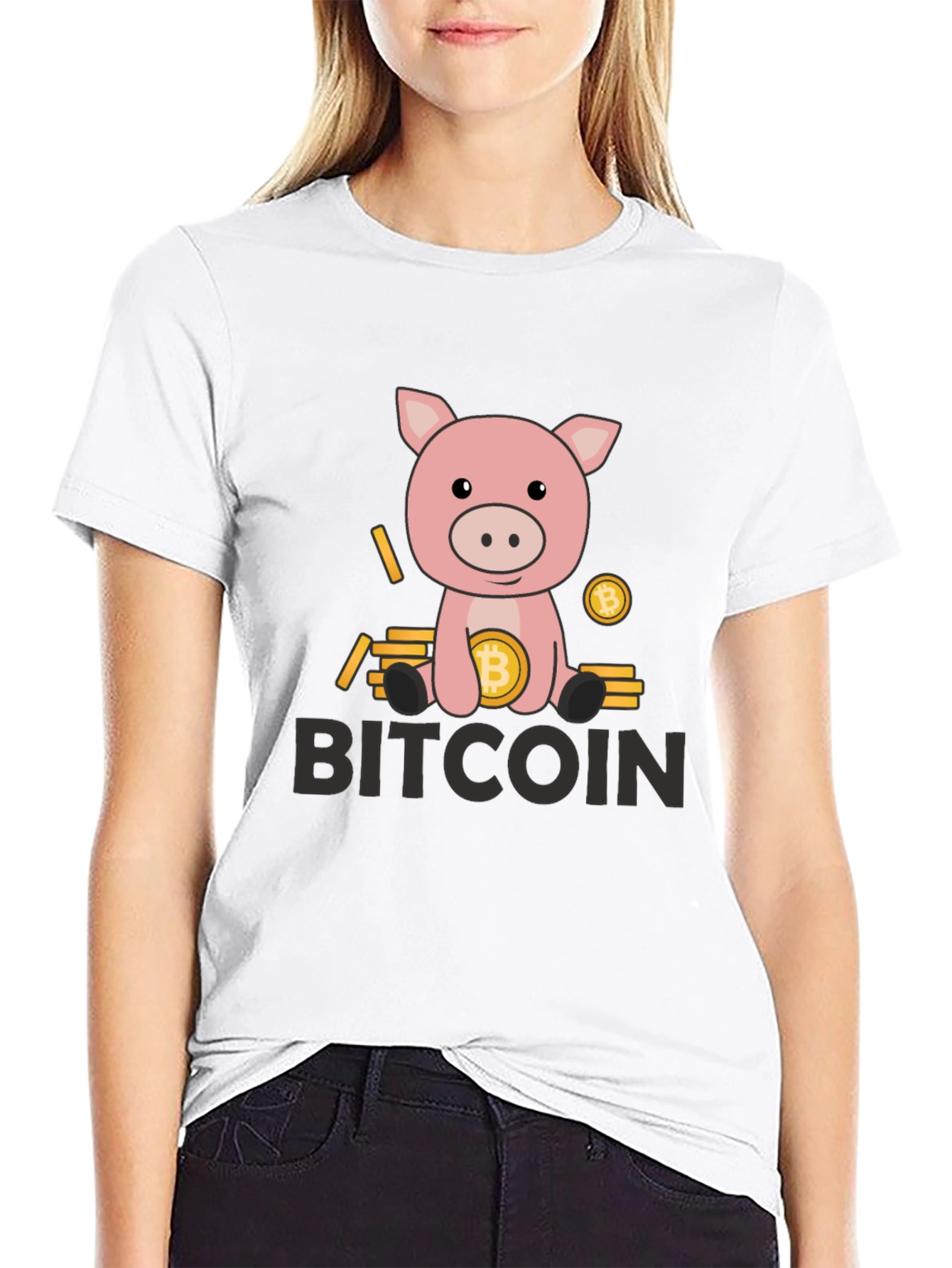 Bitcoin Piggy Bank Tee - Crypto Currency T-Shirt
