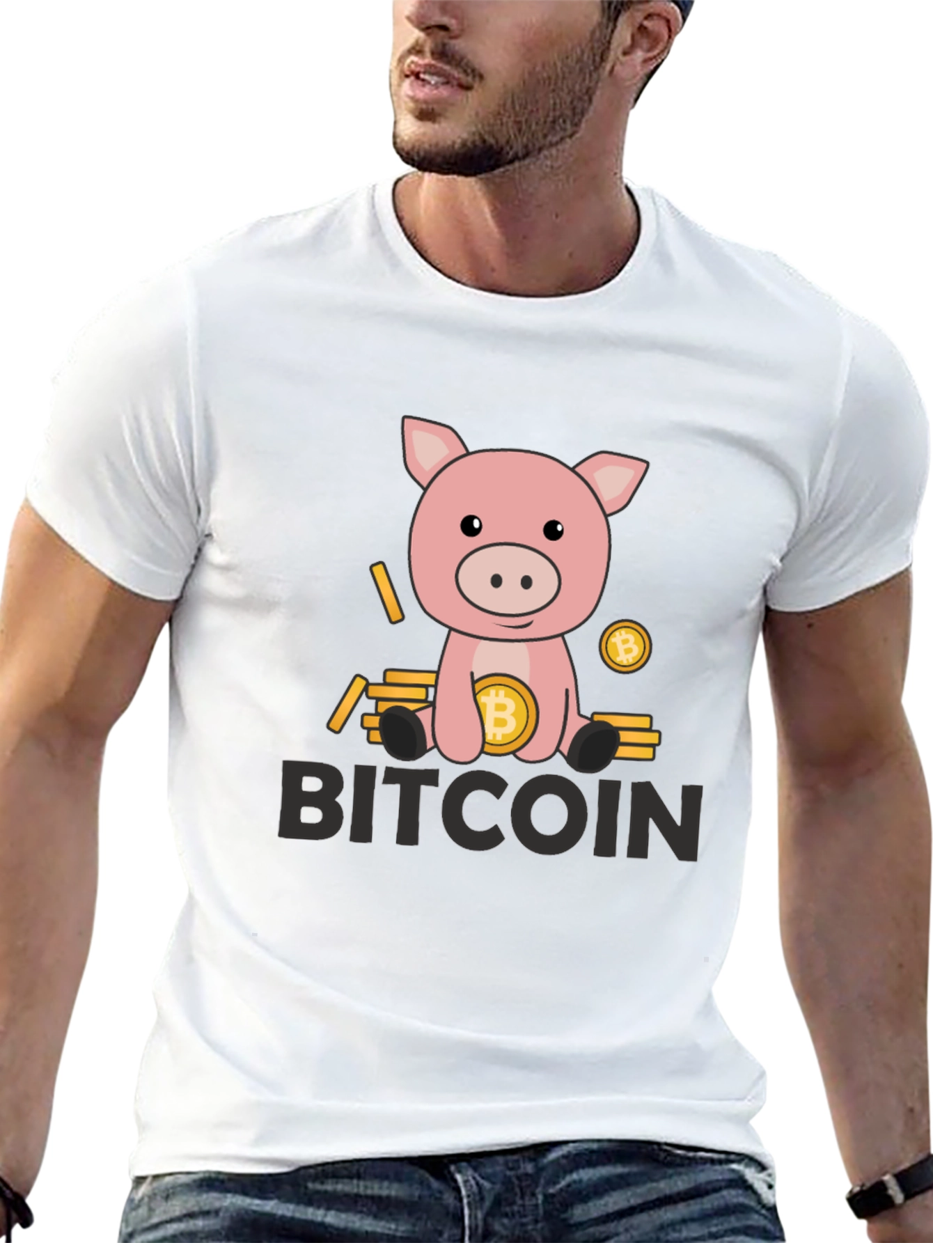 Bitcoin Piggy Bank Tee - Crypto Currency T-Shirt