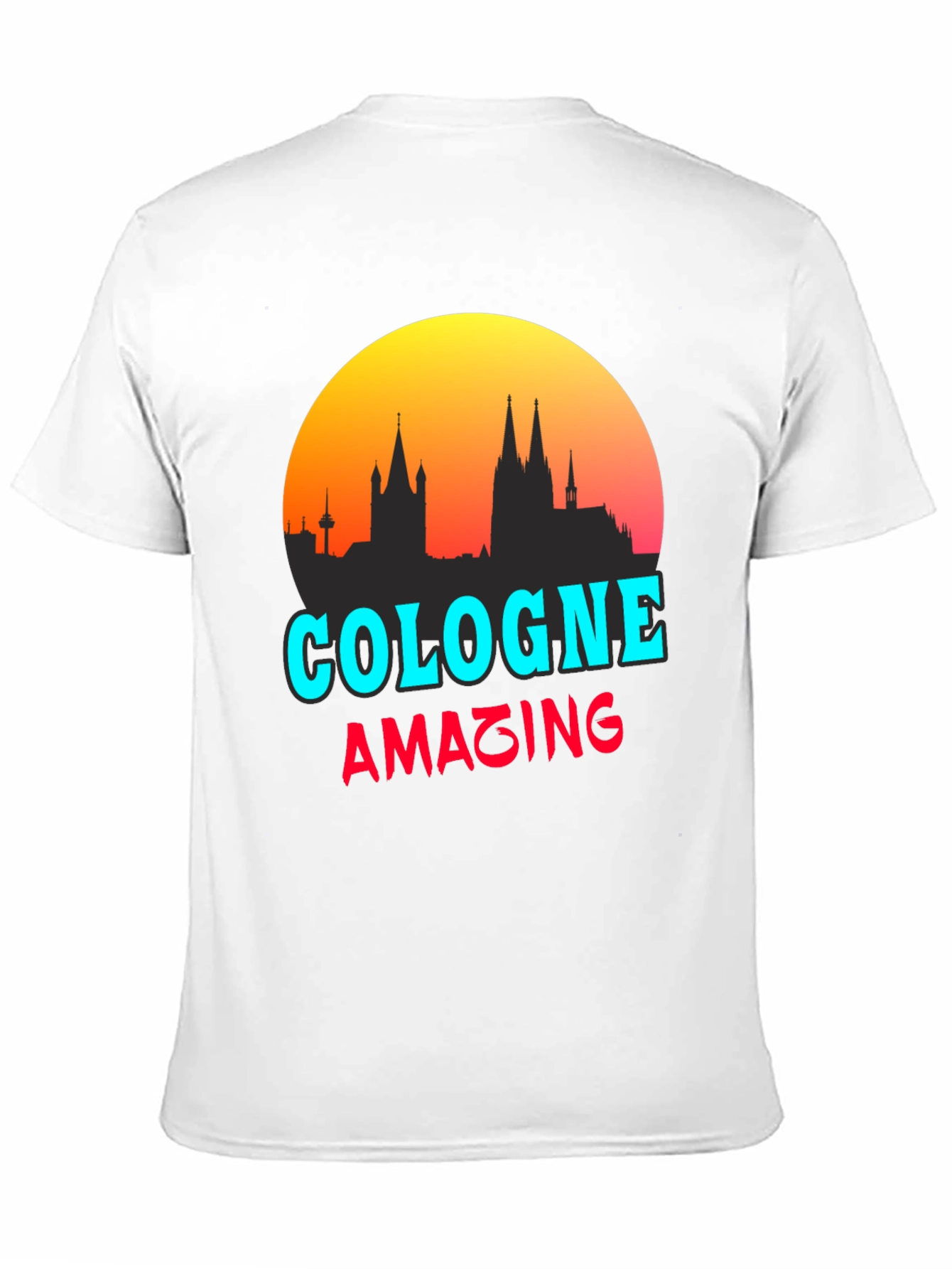 Cologne Amazing City Skyline Graphic Tee - Black