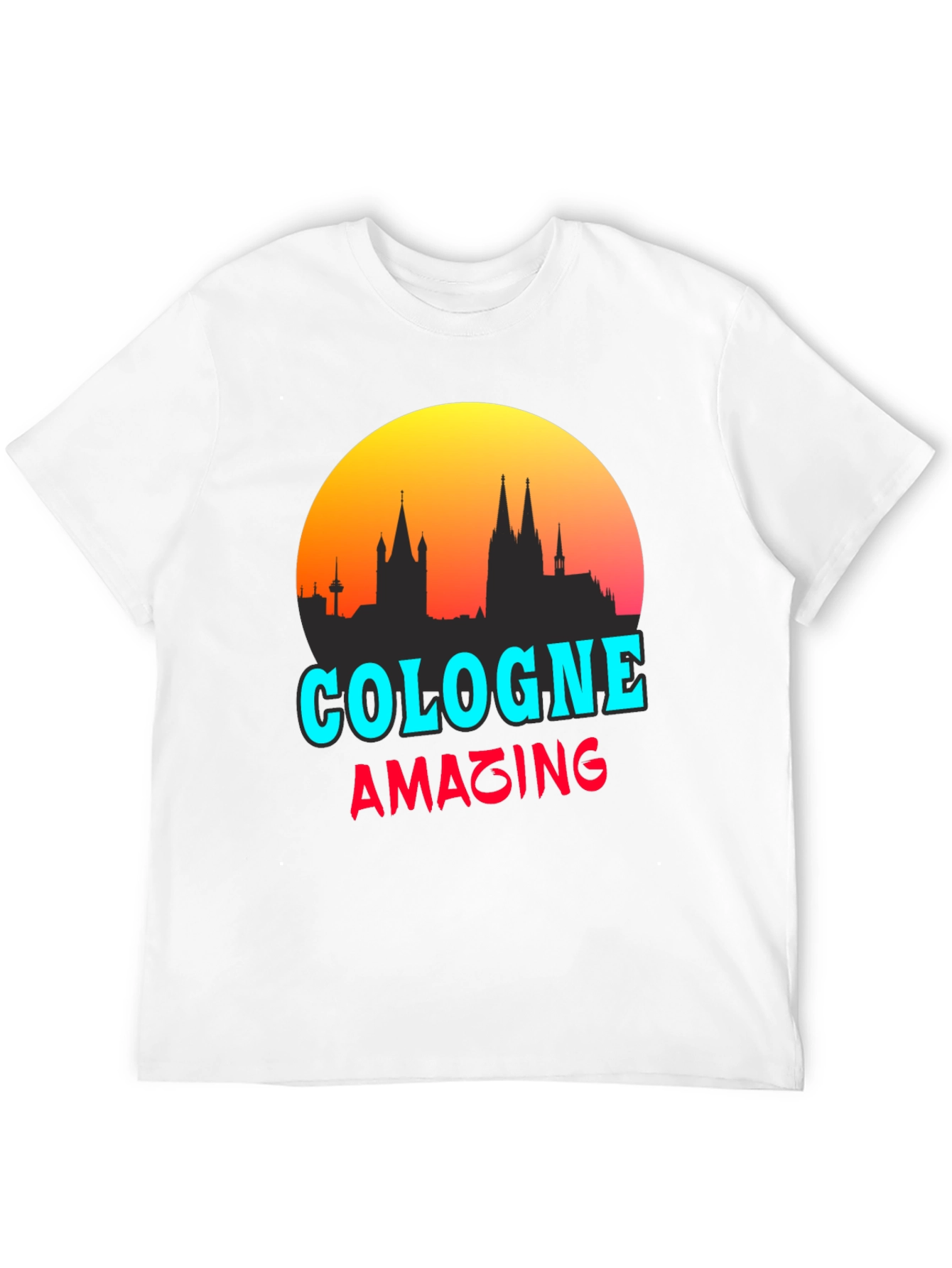 Cologne Amazing City Skyline Graphic Tee - Black