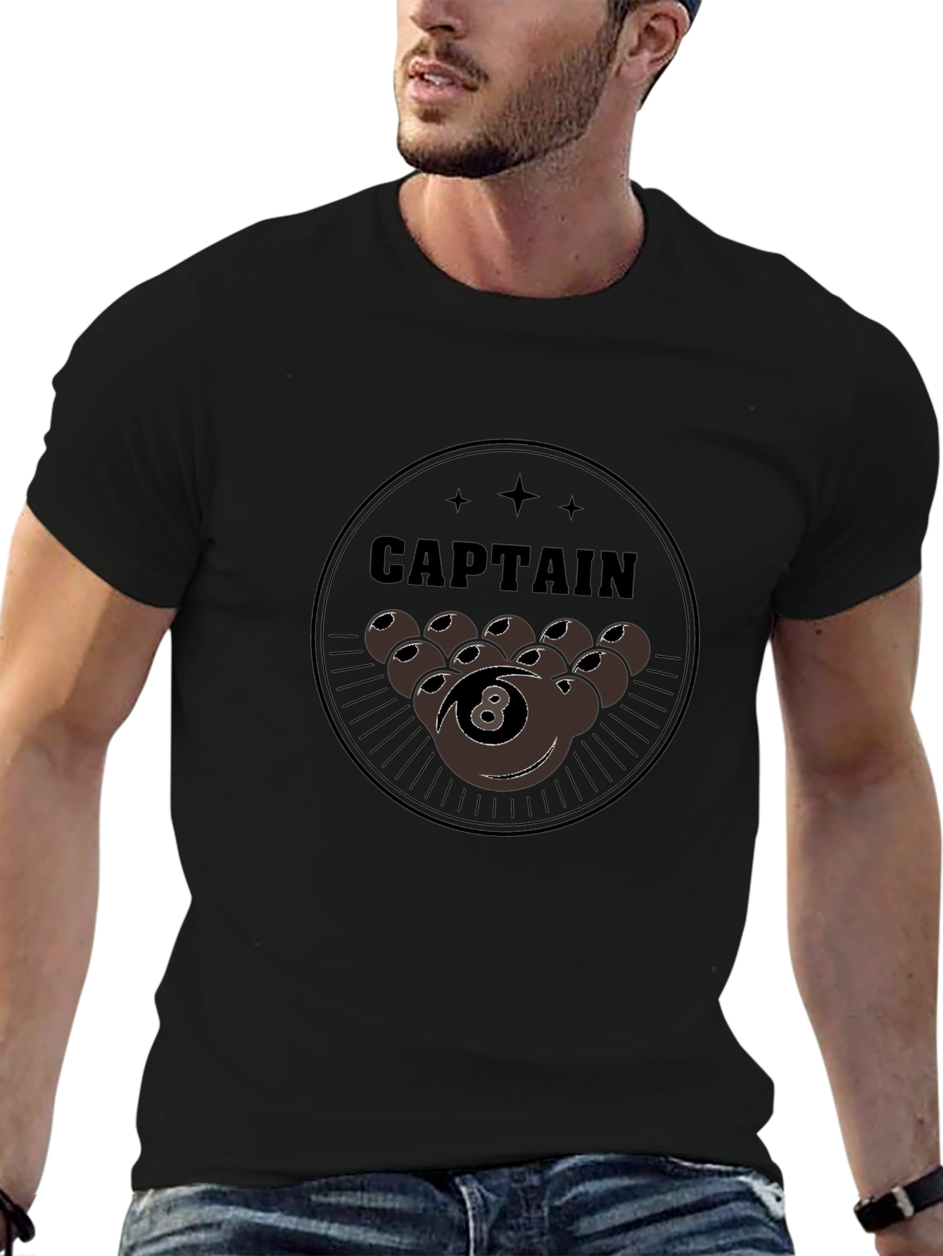 Captain 8-Ball Graphic T-Shirt - Billiards