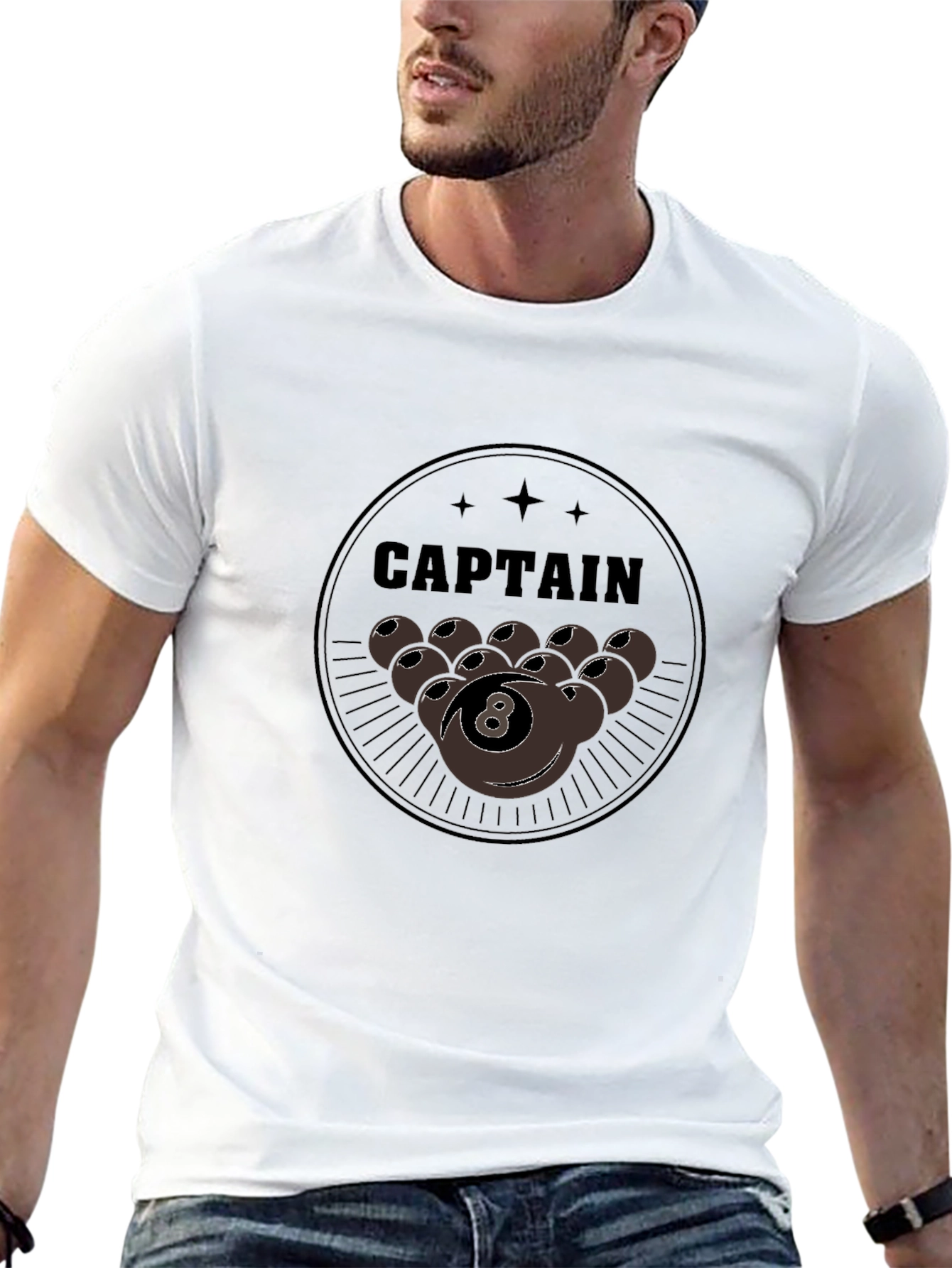 Captain 8-Ball Graphic T-Shirt - Billiards