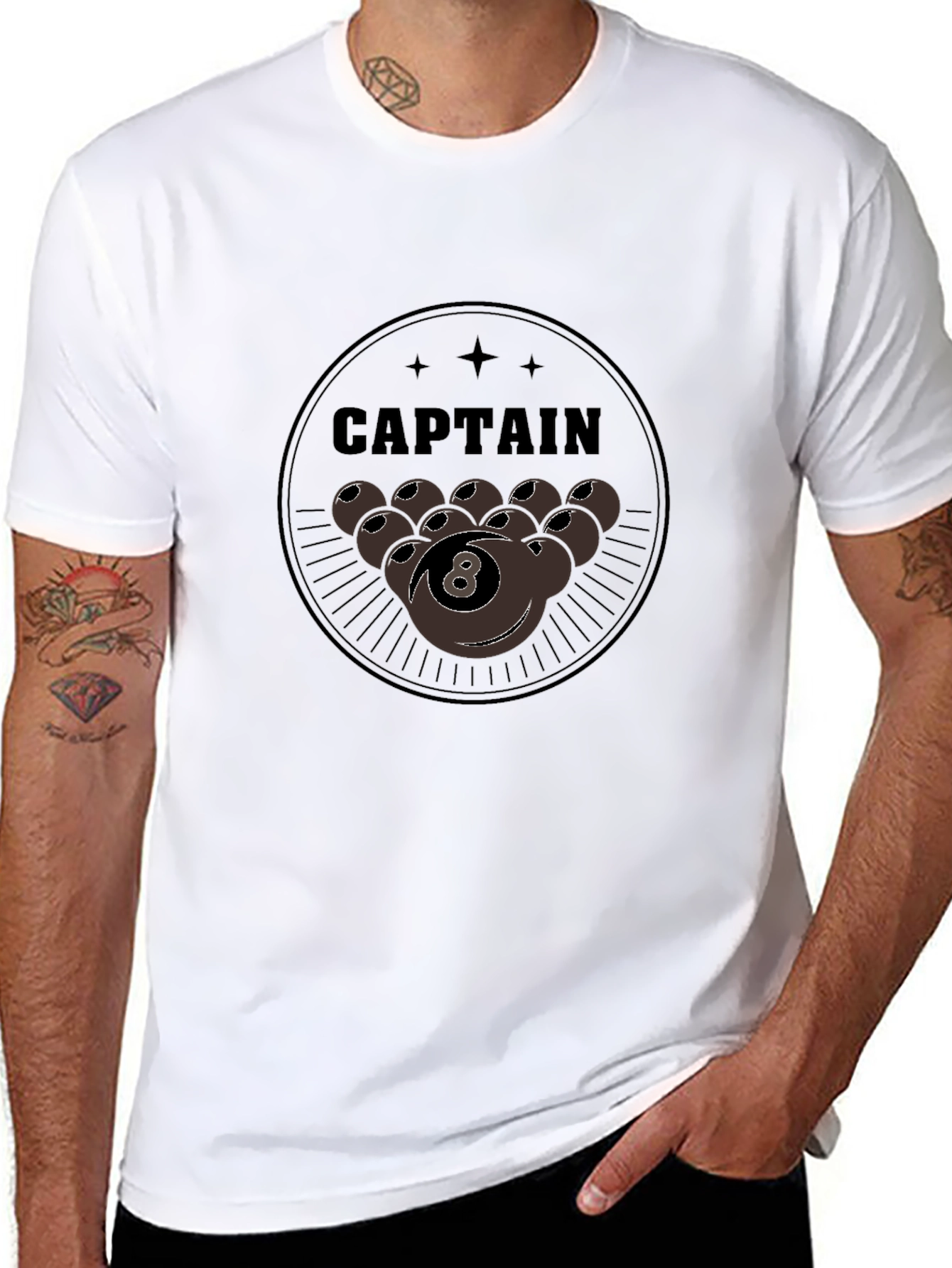 Captain 8-Ball Graphic T-Shirt - Billiards