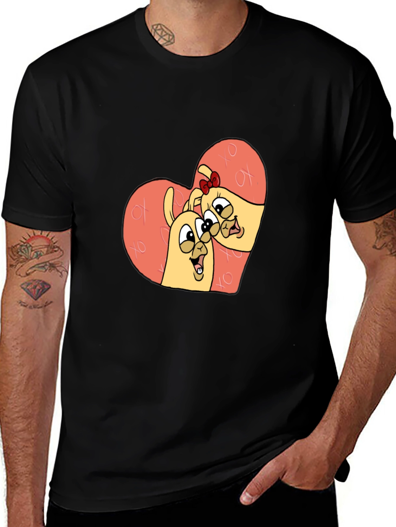 Llama Love Black T-Shirt