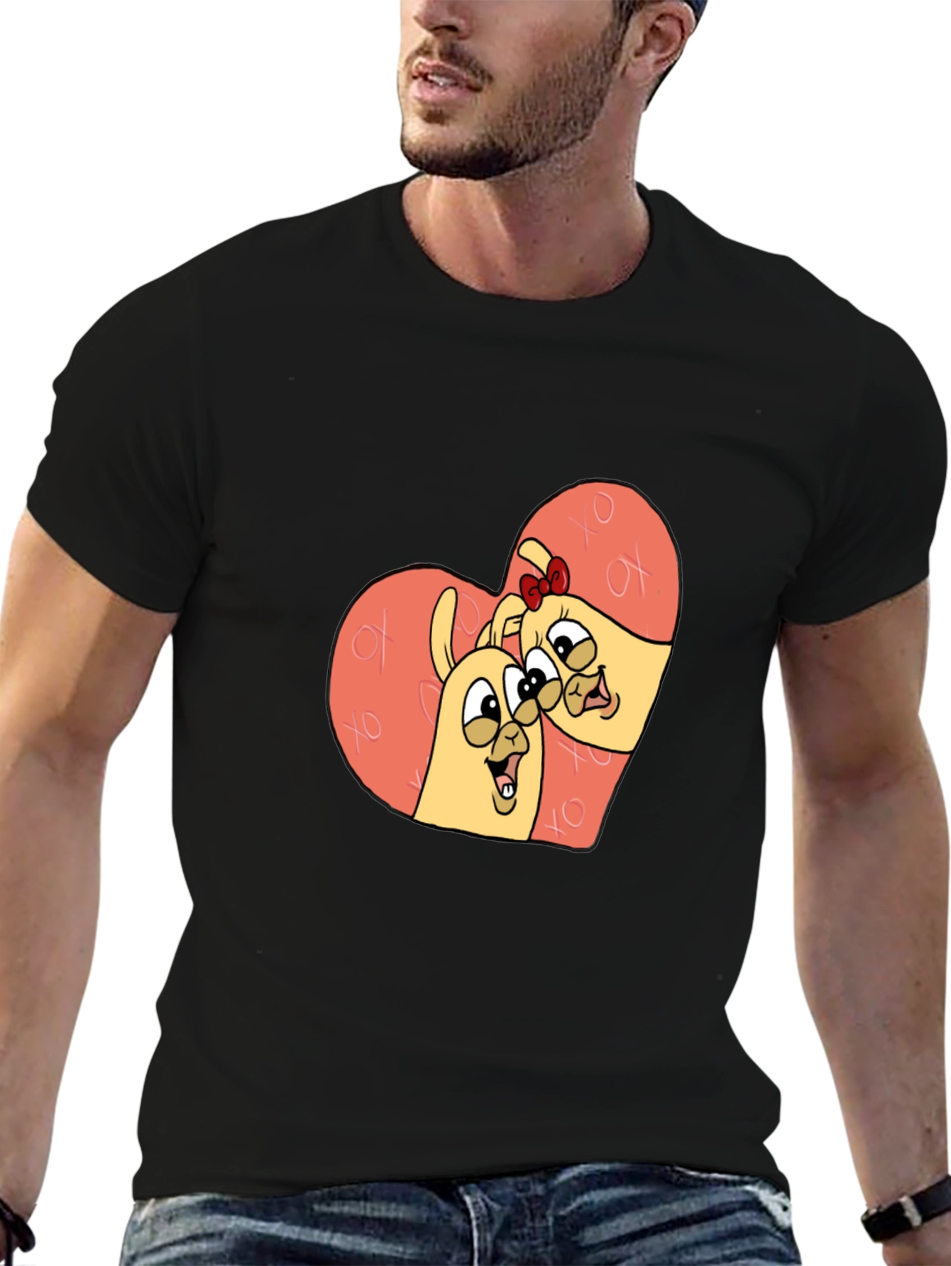 Llama Love Black T-Shirt