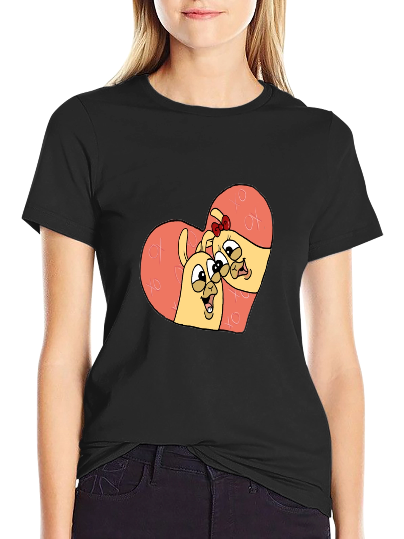 Llama Love Black T-Shirt
