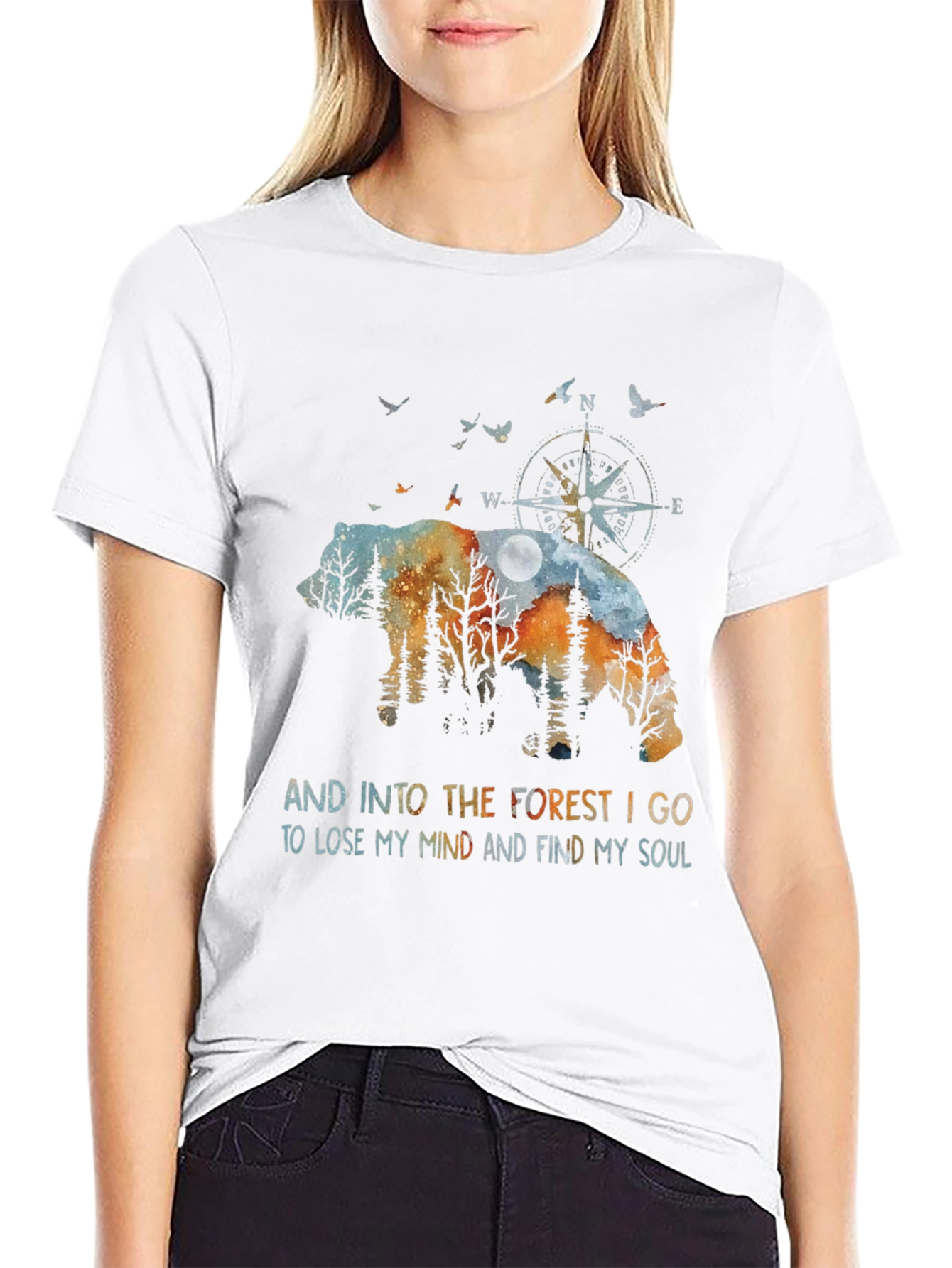 Forest Bear Graphic T-Shirt