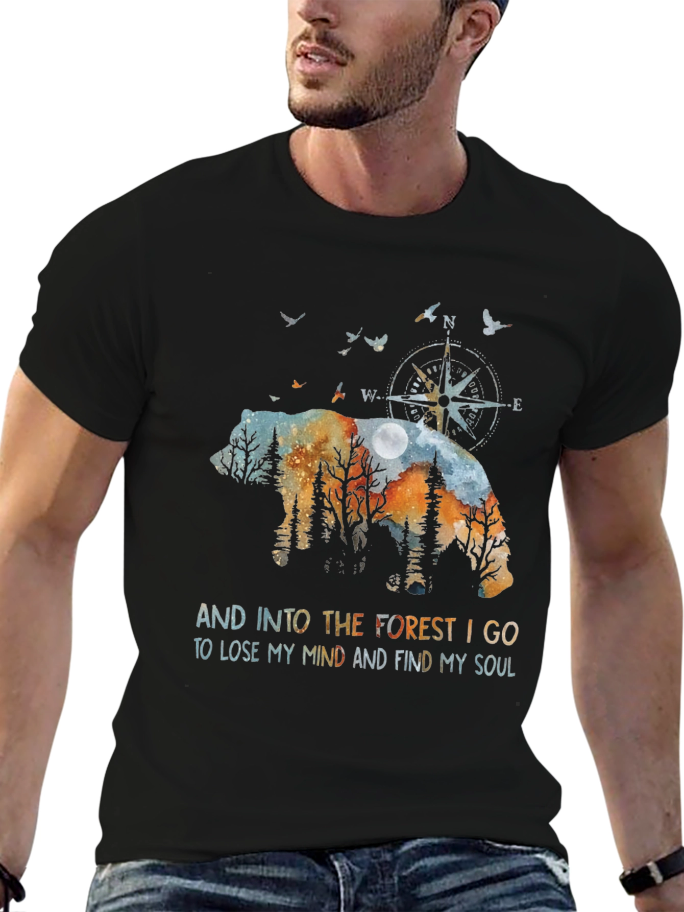 Forest Bear Graphic T-Shirt
