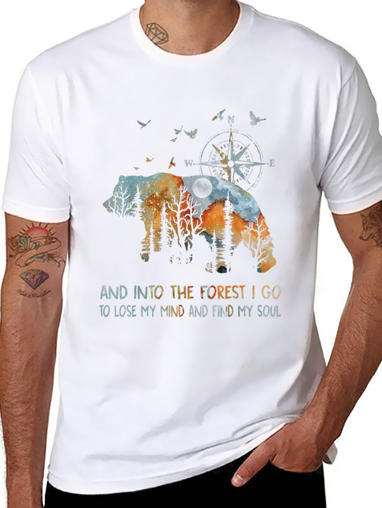 Forest Bear Graphic T-Shirt