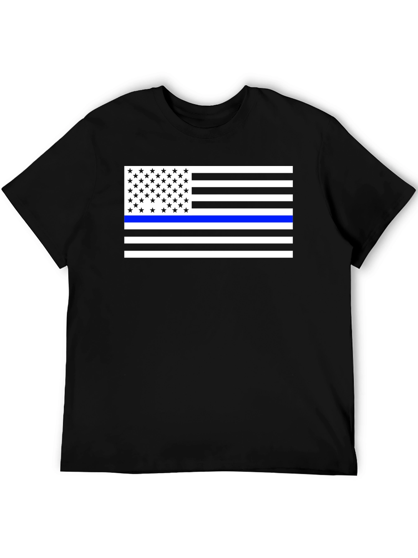 Thin Blue Line American Flag T-Shirt