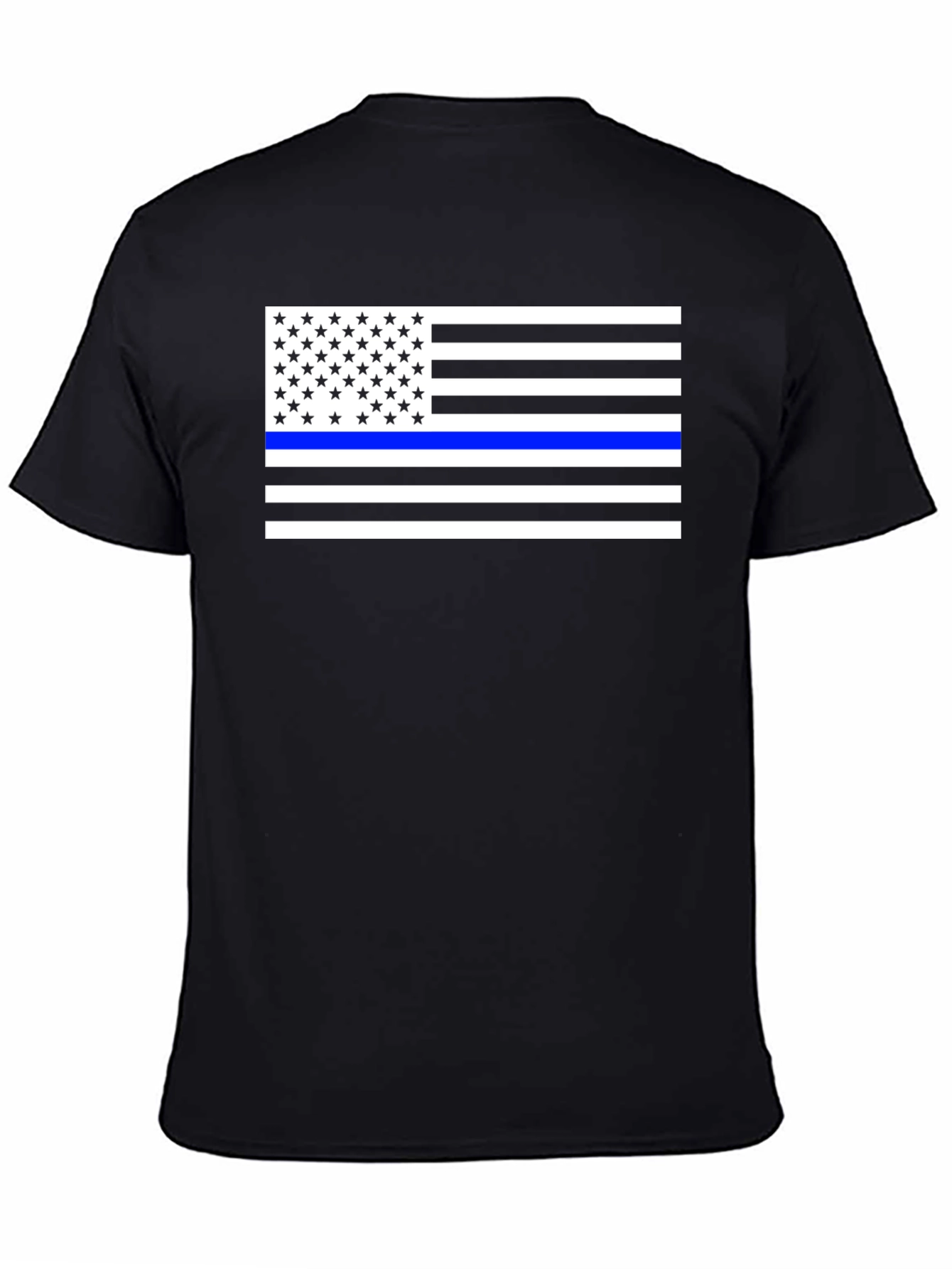 Thin Blue Line American Flag T-Shirt