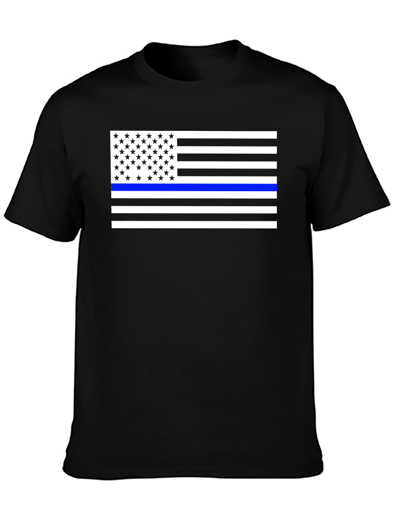 Thin Blue Line American Flag T-Shirt