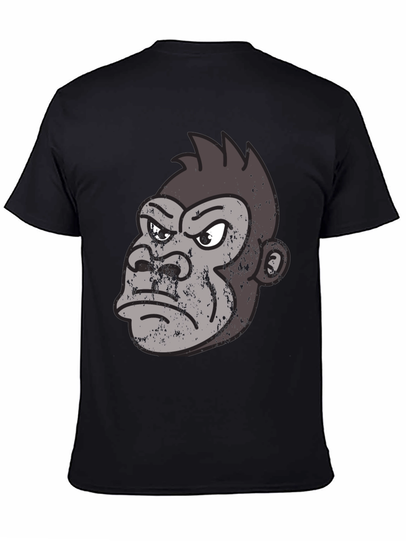 Grumpy Gorilla Graphic Tee - Black Casual Shirt