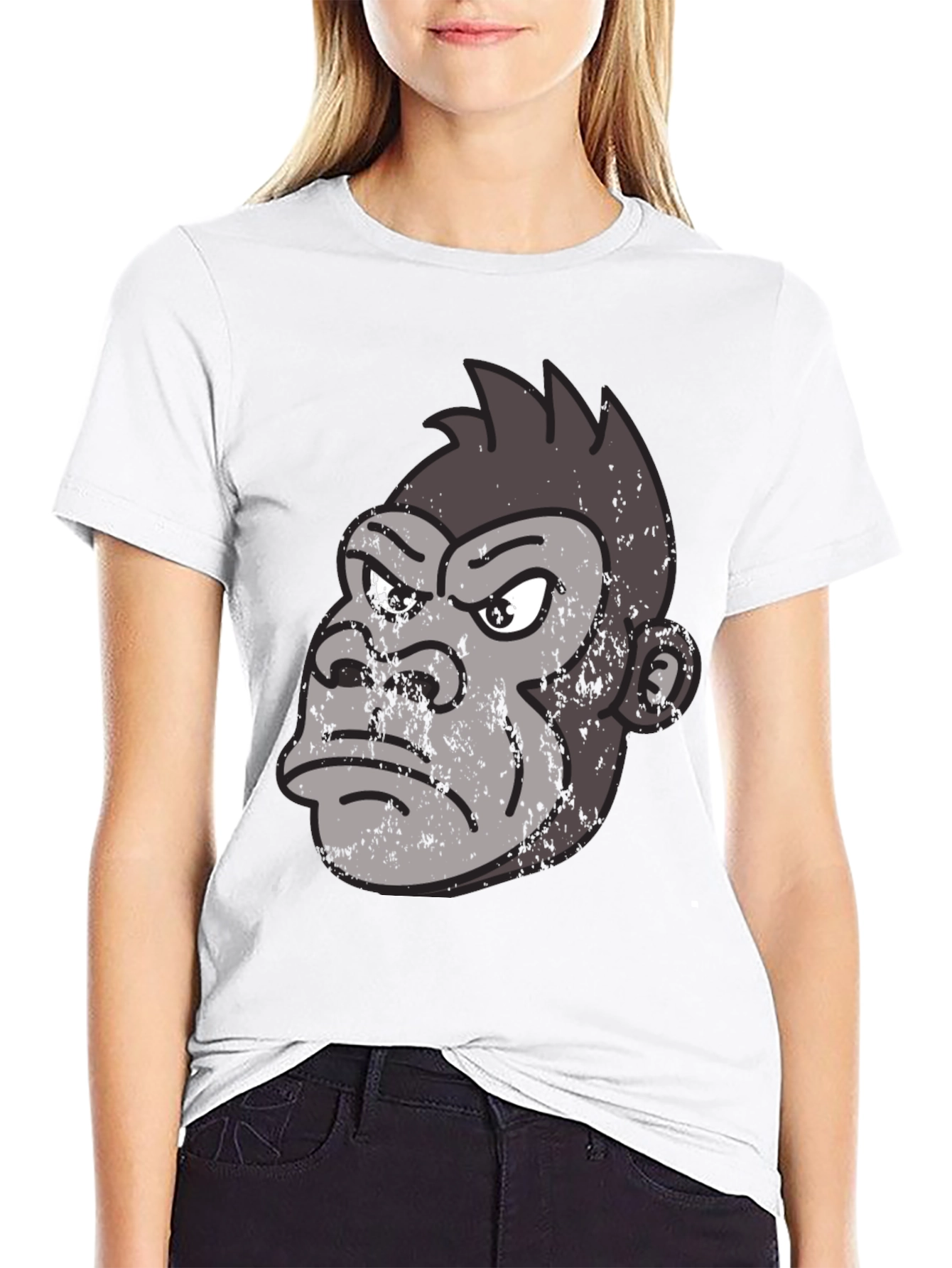 Grumpy Gorilla Graphic Tee - Black Casual Shirt