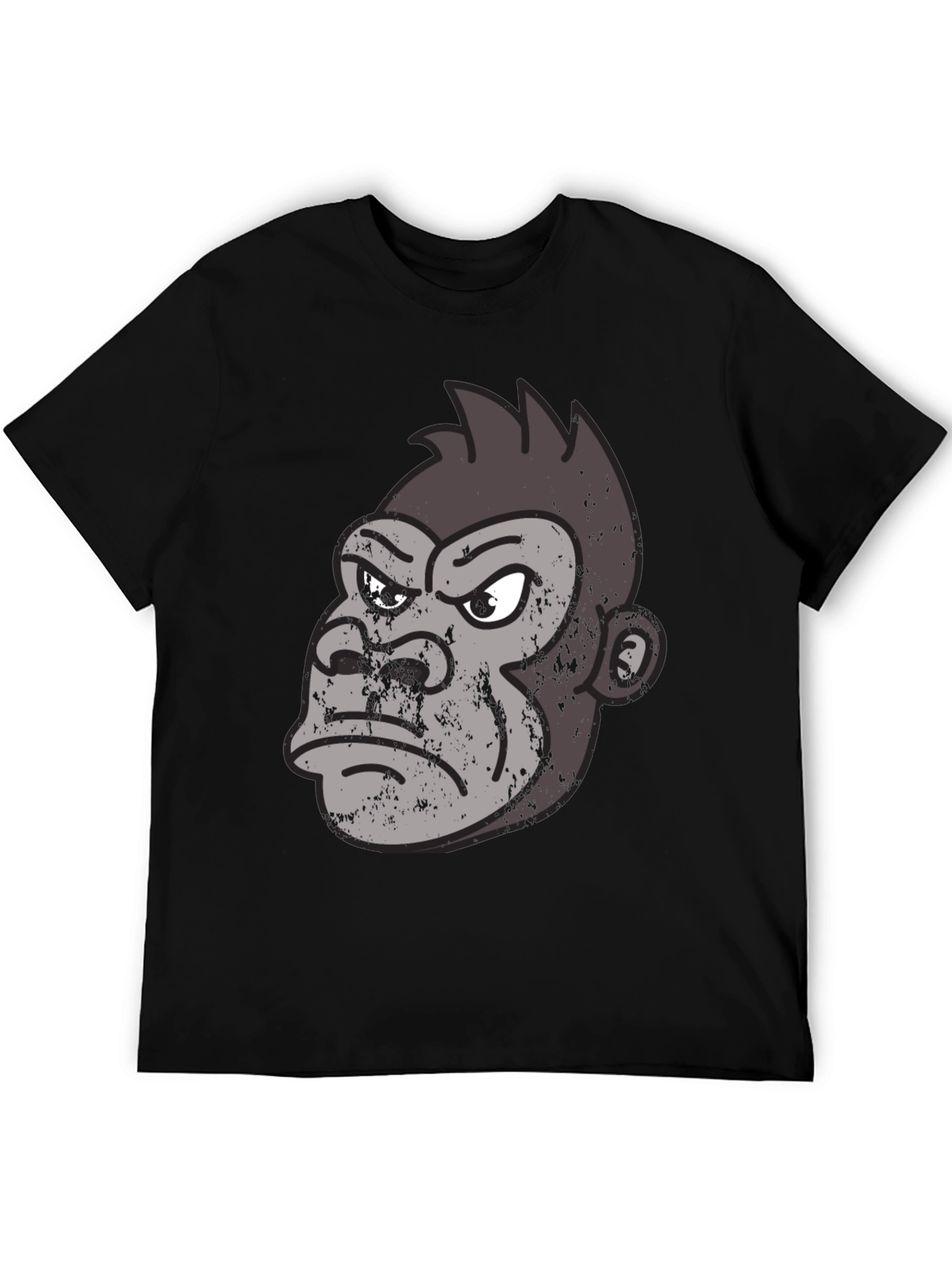 Grumpy Gorilla Graphic Tee - Black Casual Shirt