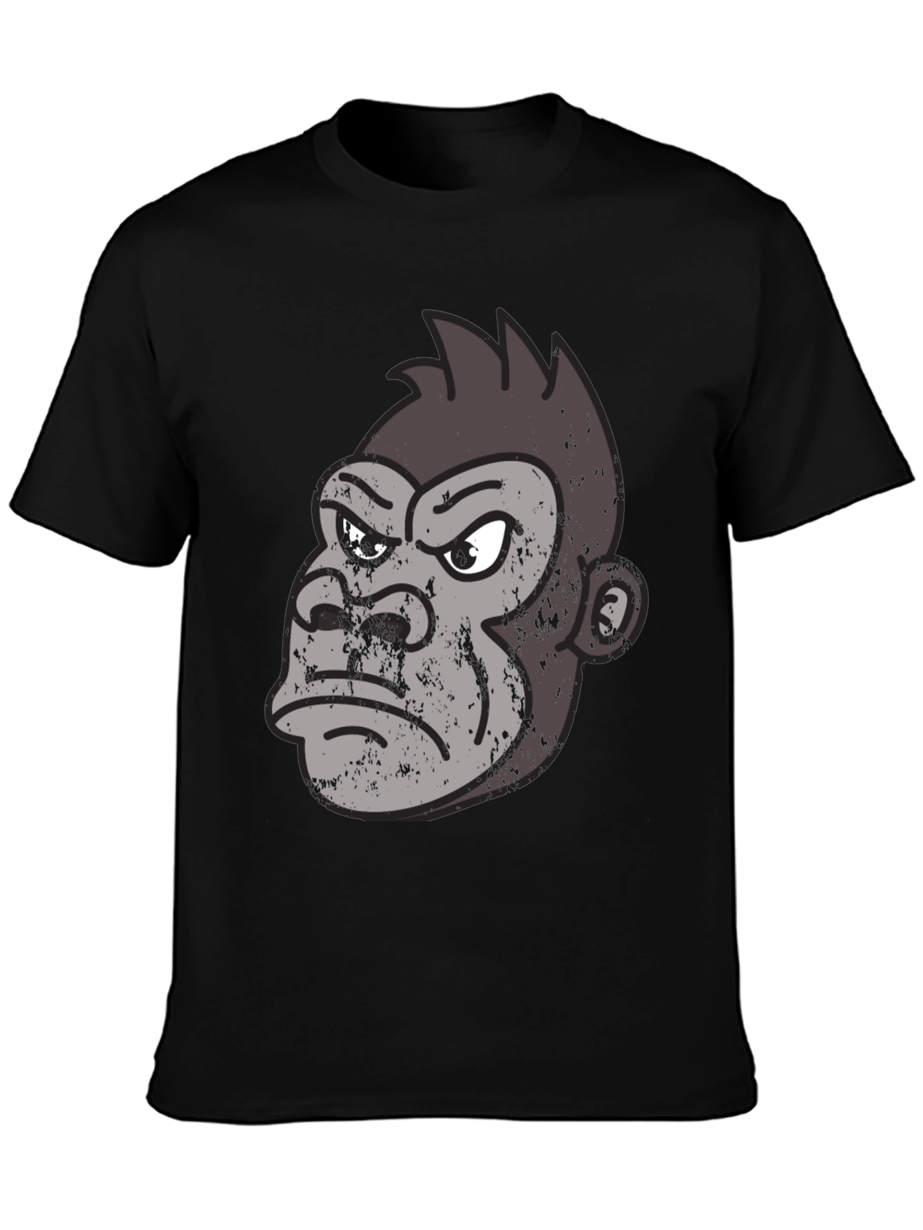 Grumpy Gorilla Graphic Tee - Black Casual Shirt