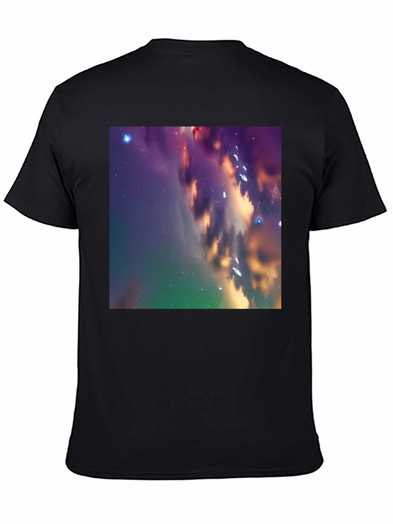 Galaxy Dreams Tee - Cosmic Print Black T-Shirt