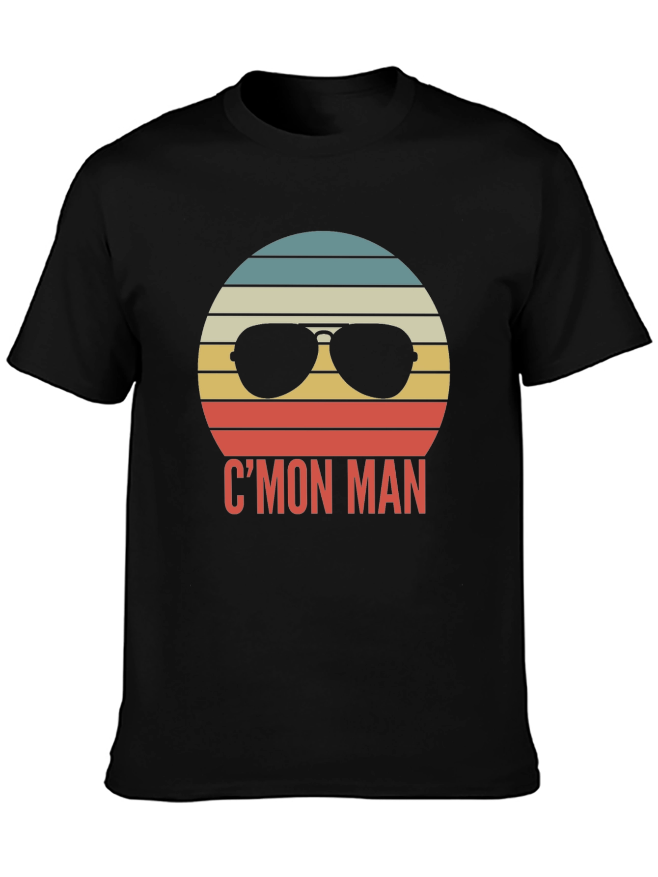 Cmon Man Retro Sunglasses Graphic T-Shirt