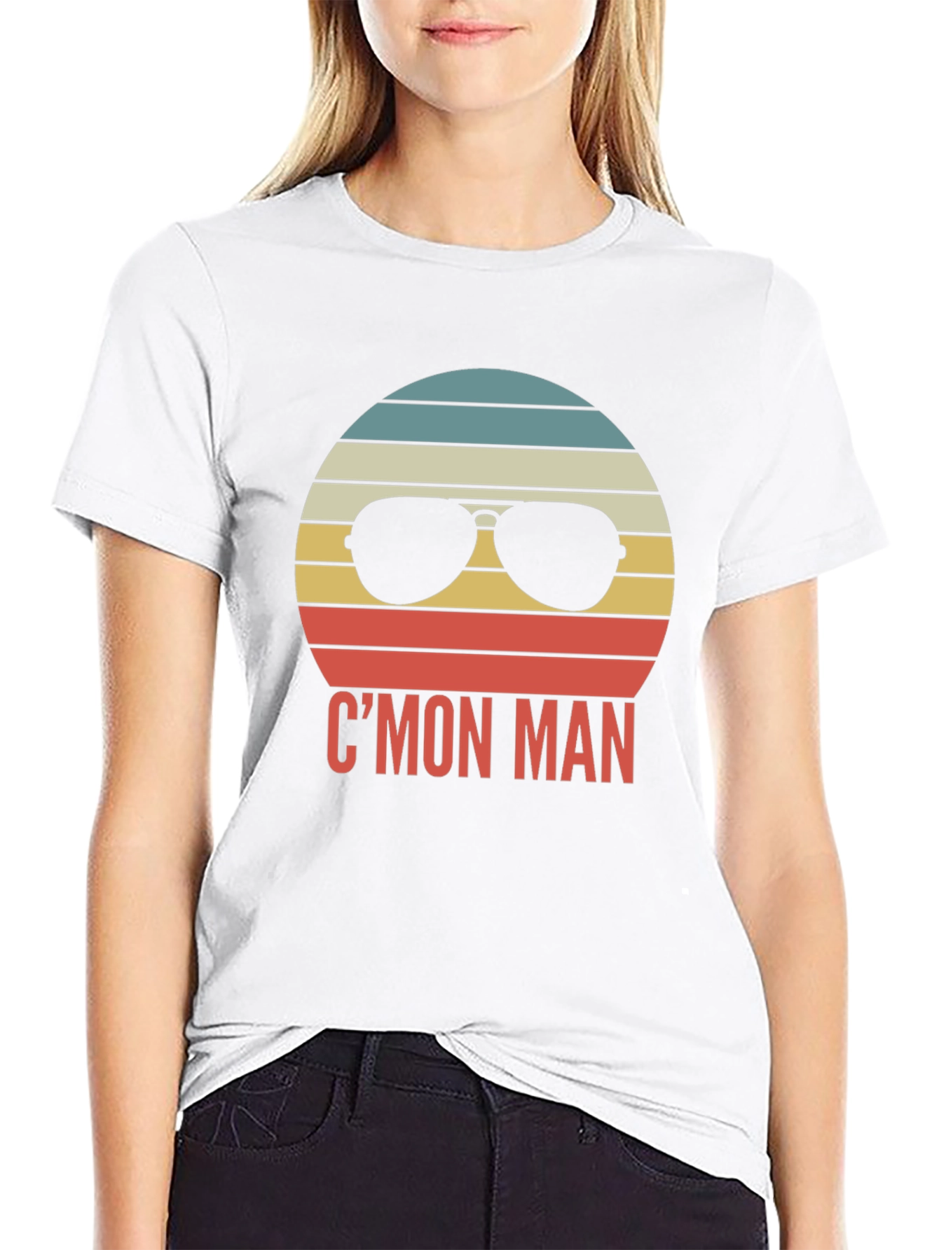 Cmon Man Retro Sunglasses Graphic T-Shirt