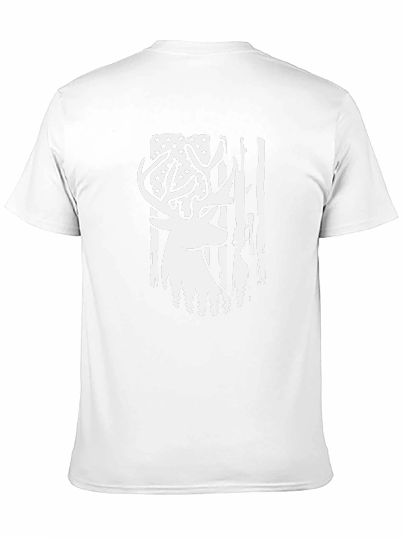 Deer Hunting American Flag Graphic T-Shirt