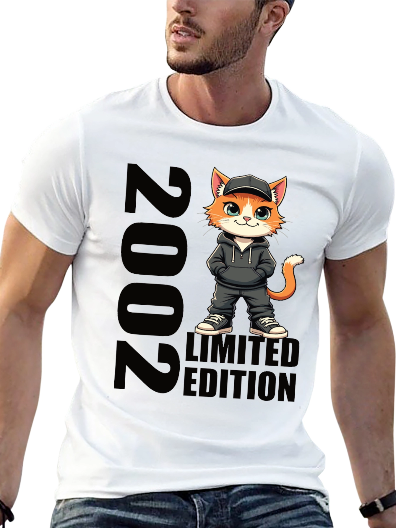2002 Limited Edition Cat Graphic Tee