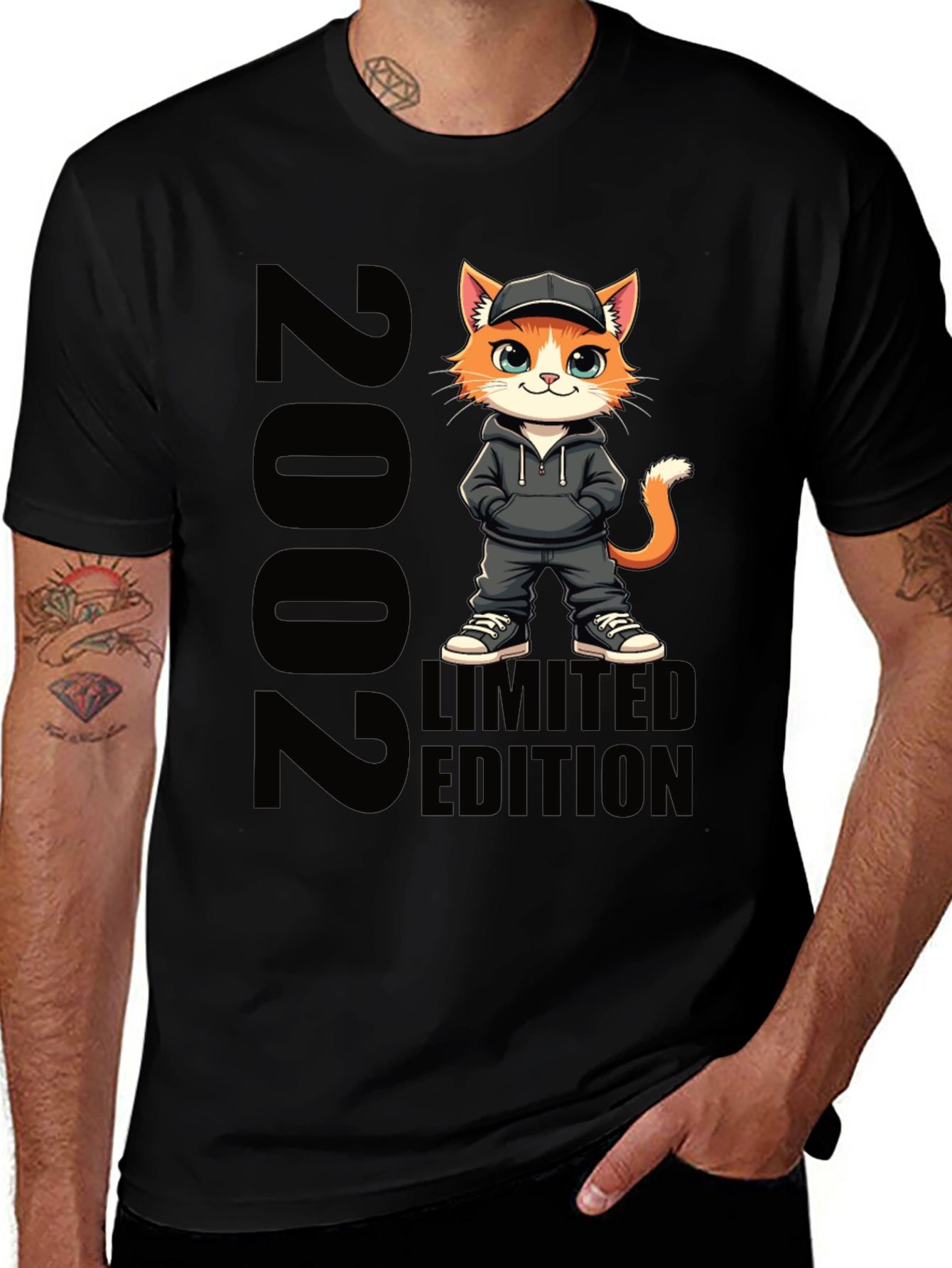 2002 Limited Edition Cat Graphic Tee
