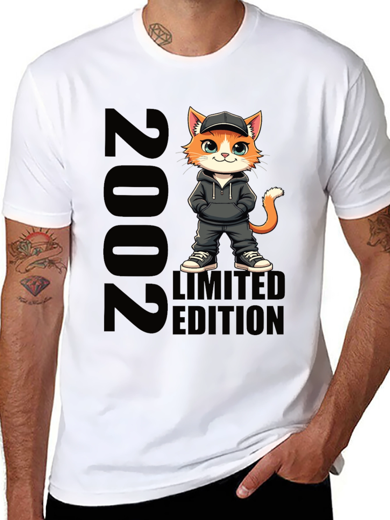 2002 Limited Edition Cat Graphic Tee
