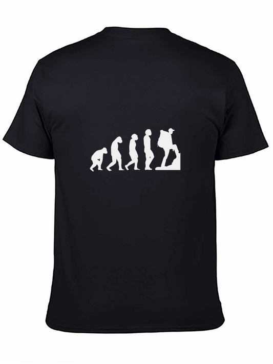 Evolution Hiker Tee - Black Cotton Climbing T-Shirt