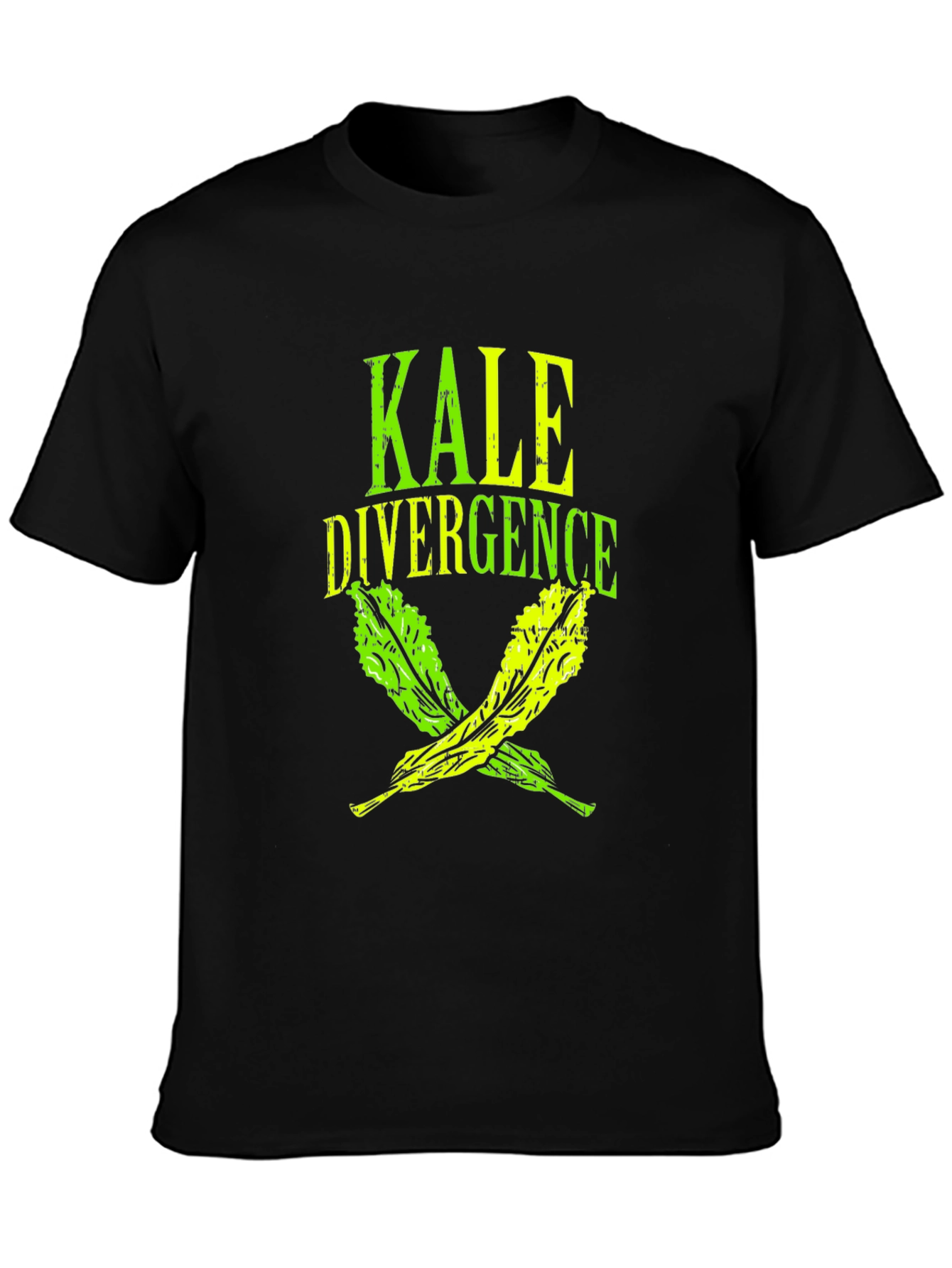 Kale Divergence Graphic Tee - Black Cotton