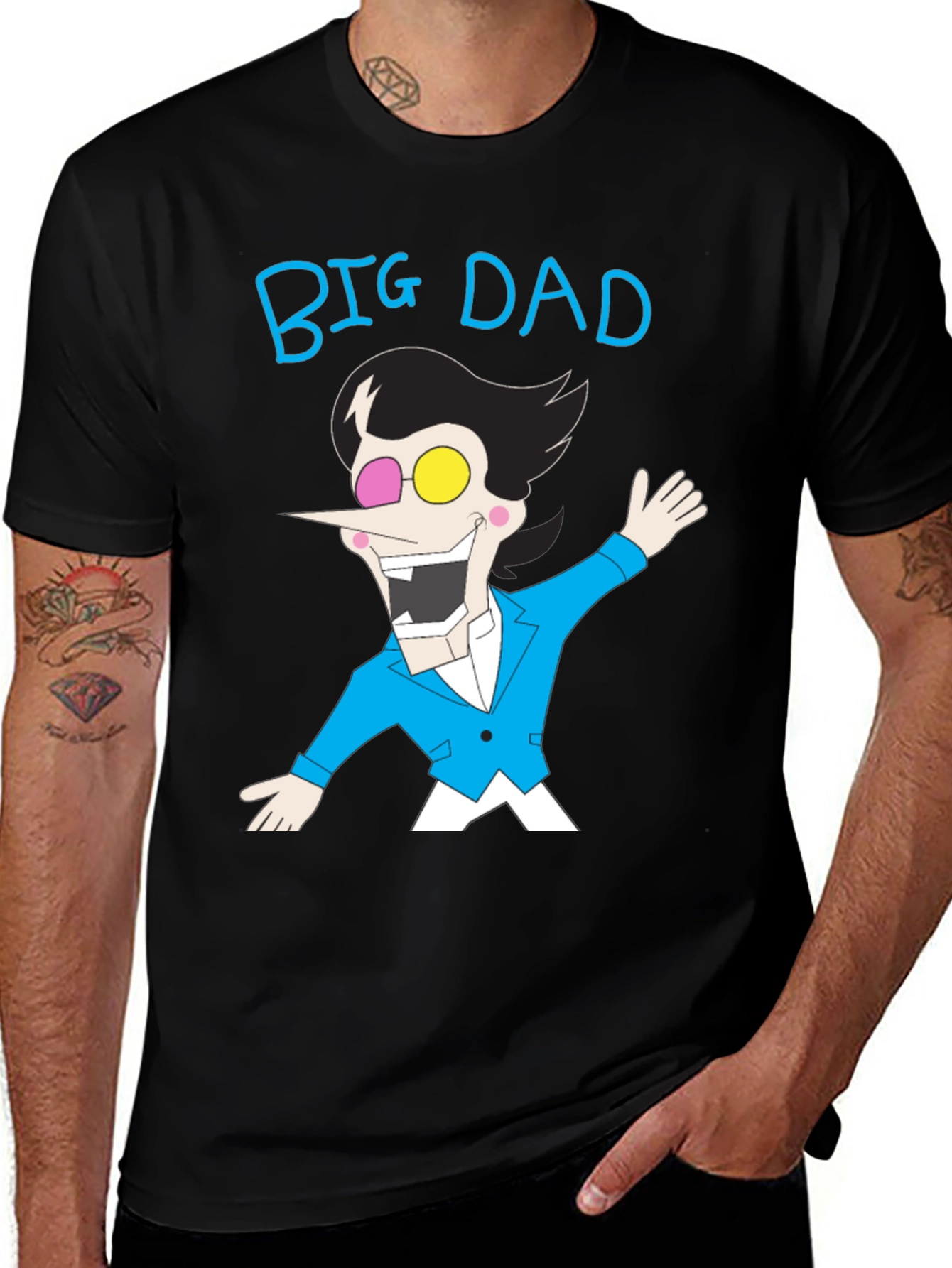 Big Dad Cartoon T-Shirt