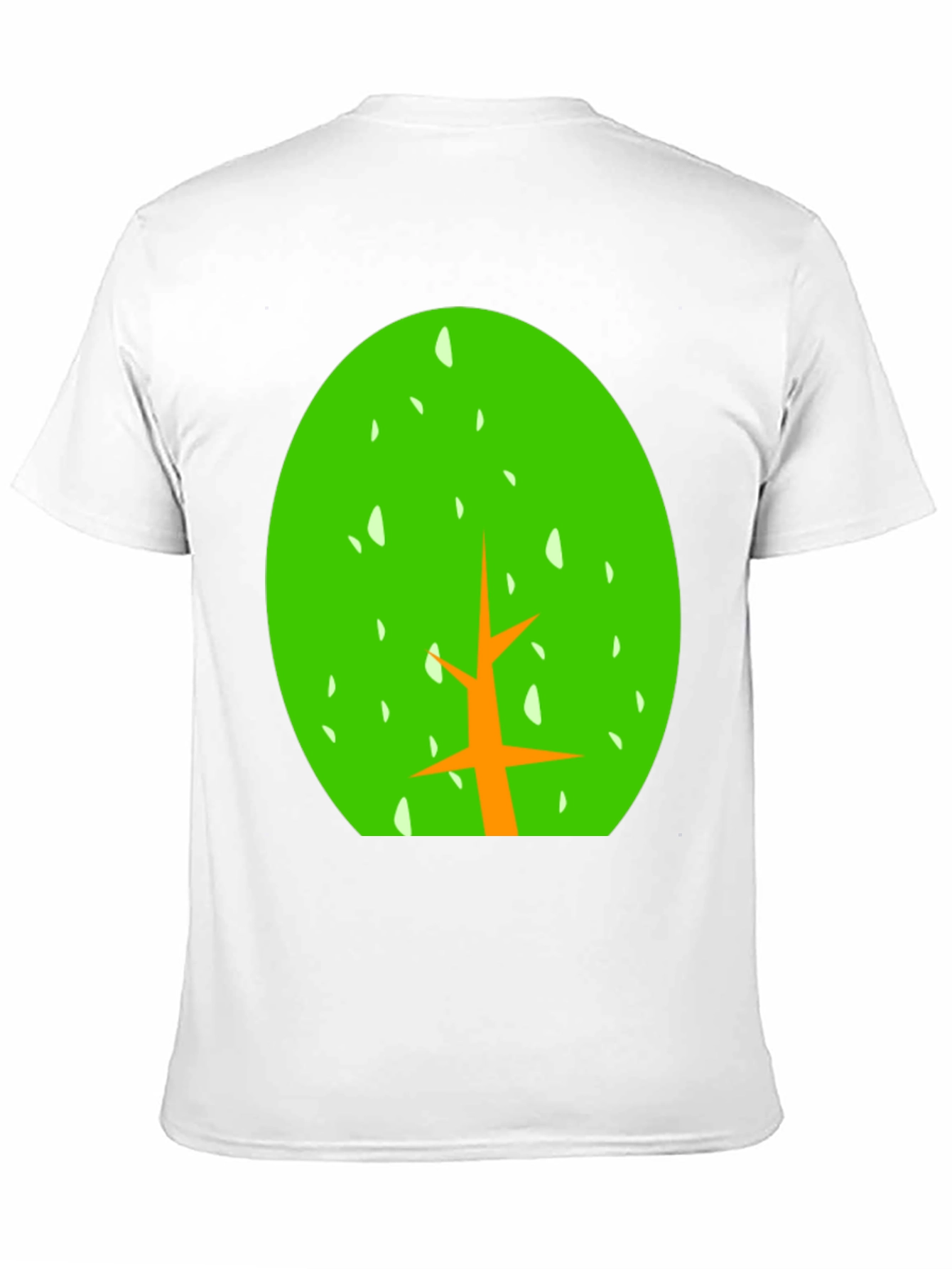 Abstract Tree Graphic Tee - Black Cotton Shirt