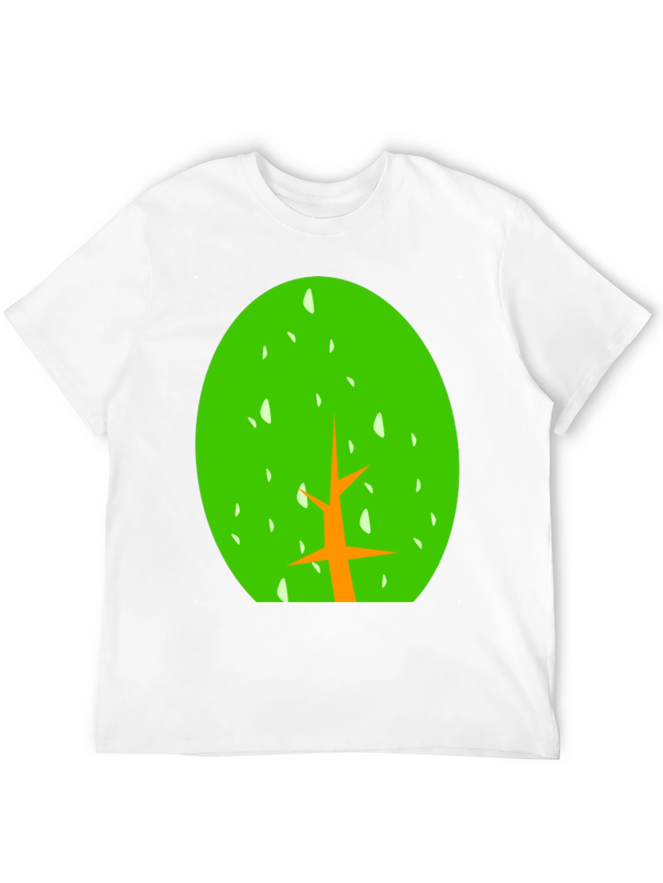 Abstract Tree Graphic Tee - Black Cotton Shirt