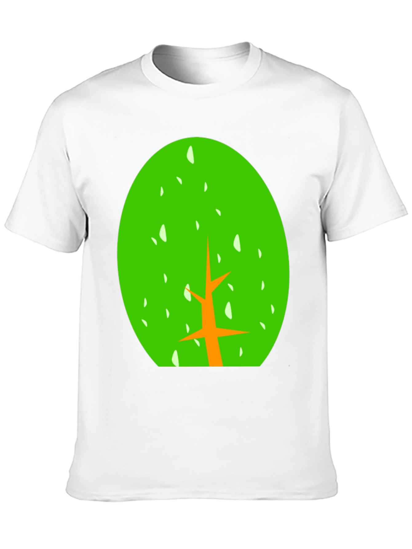 Abstract Tree Graphic Tee - Black Cotton Shirt