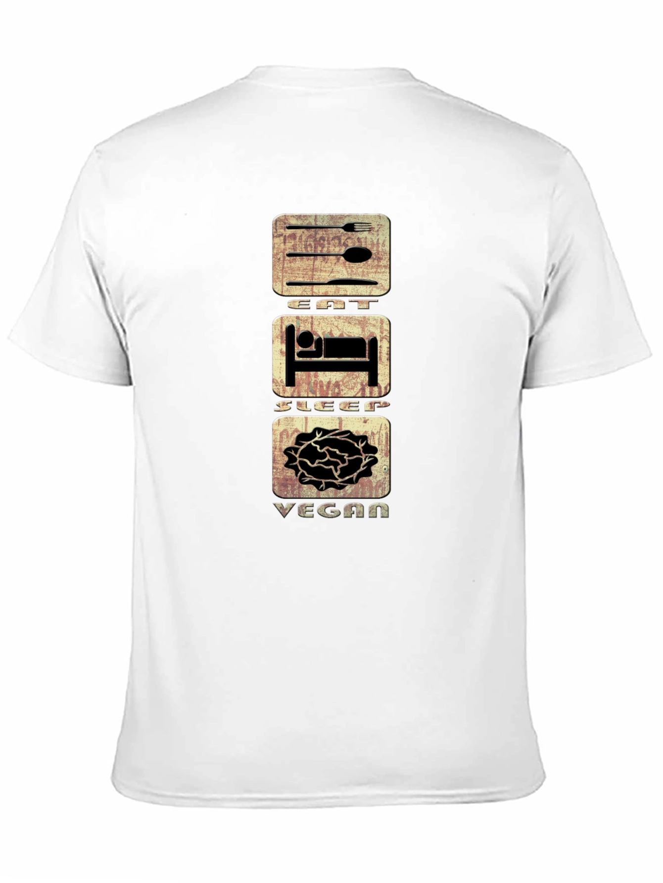Eat Sleep Vegan T-Shirt - Black