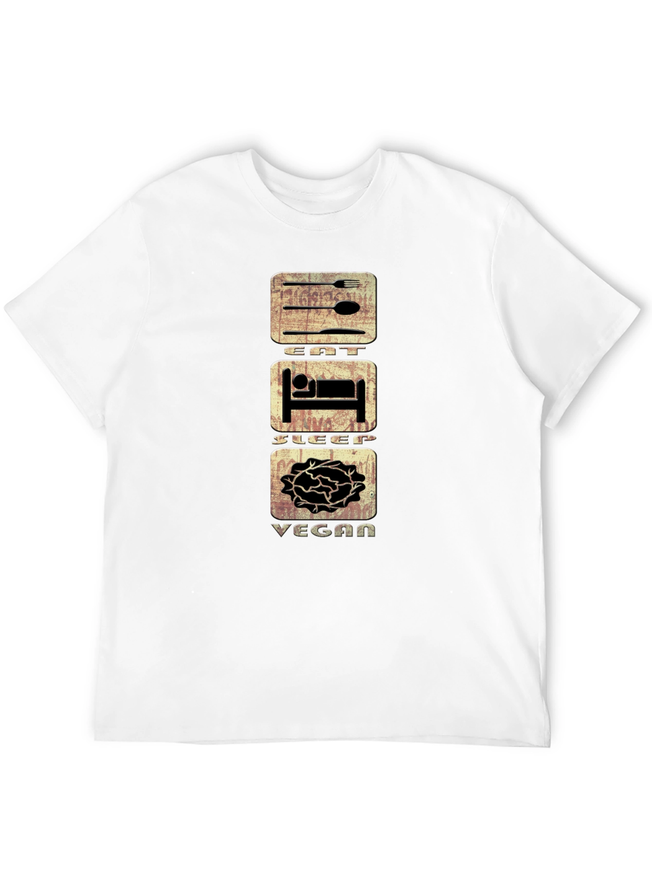 Eat Sleep Vegan T-Shirt - Black